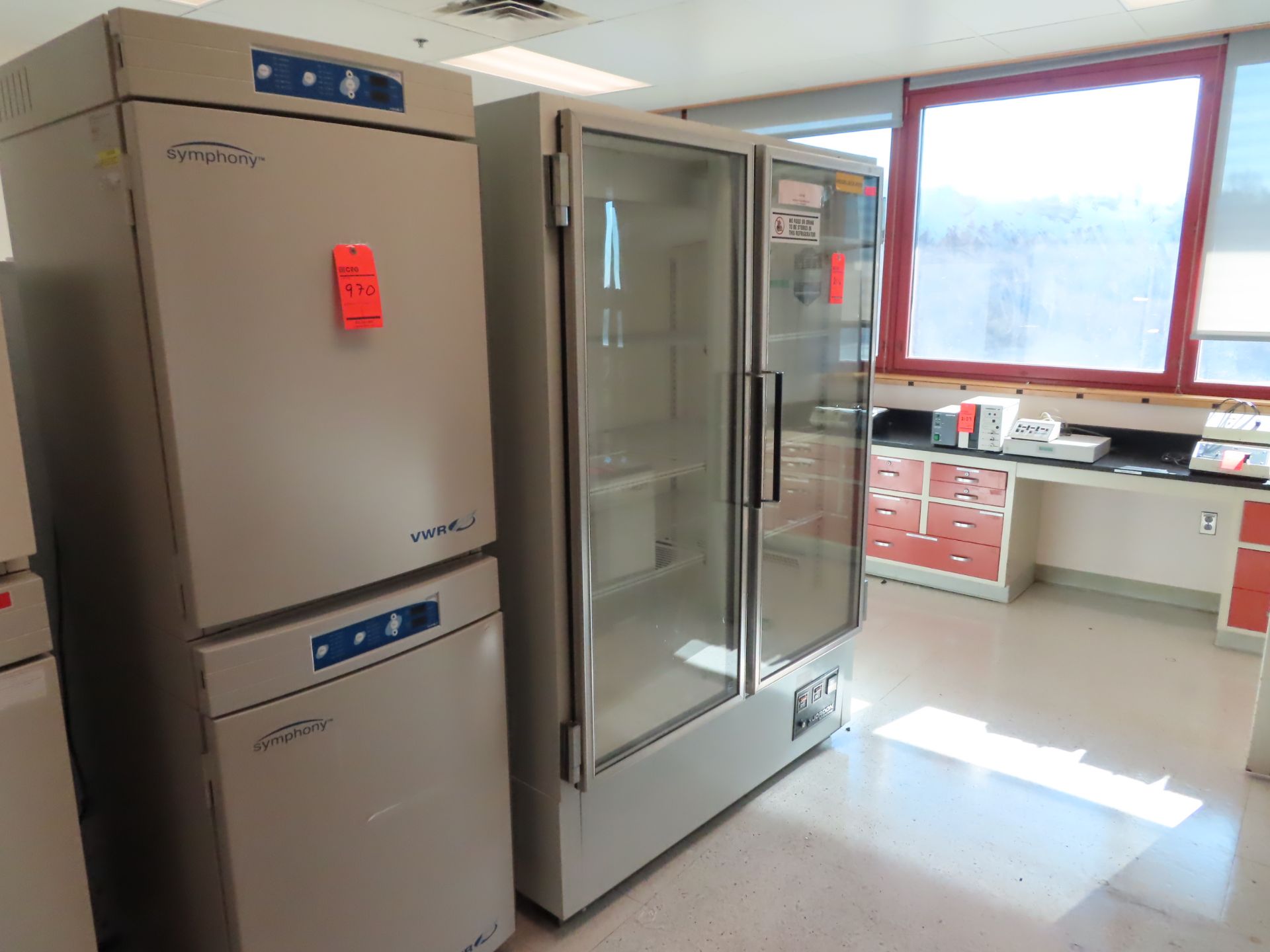 Jordon FT-2-BRG double glss door refrigerator, located in D wing, 3rd floor, room 396A