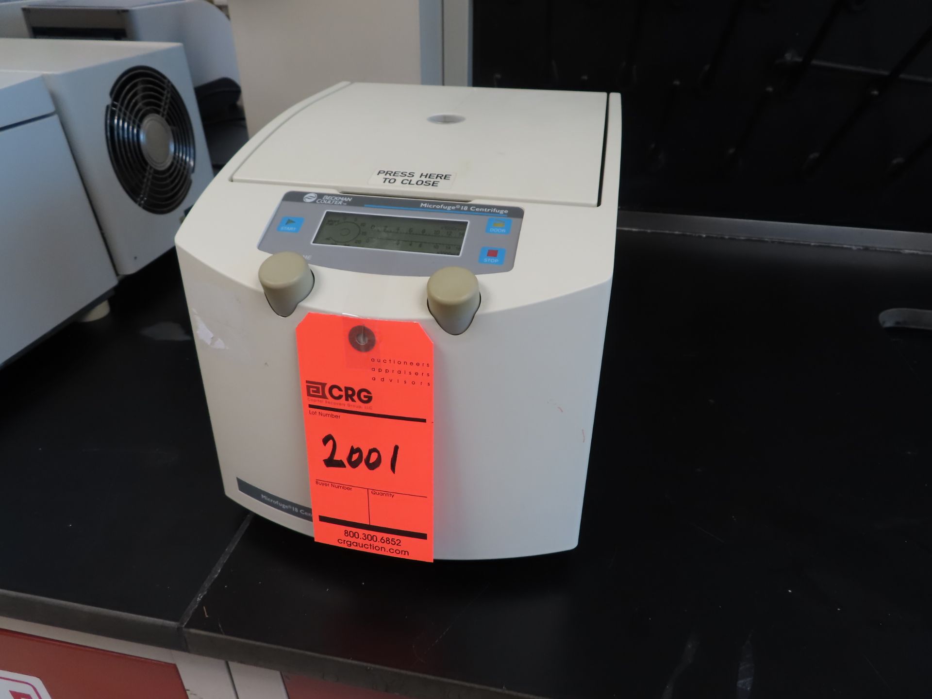 Beckman Coulter Microfuge 18 centrifuge, located C wing, 3rd floor, room 353E