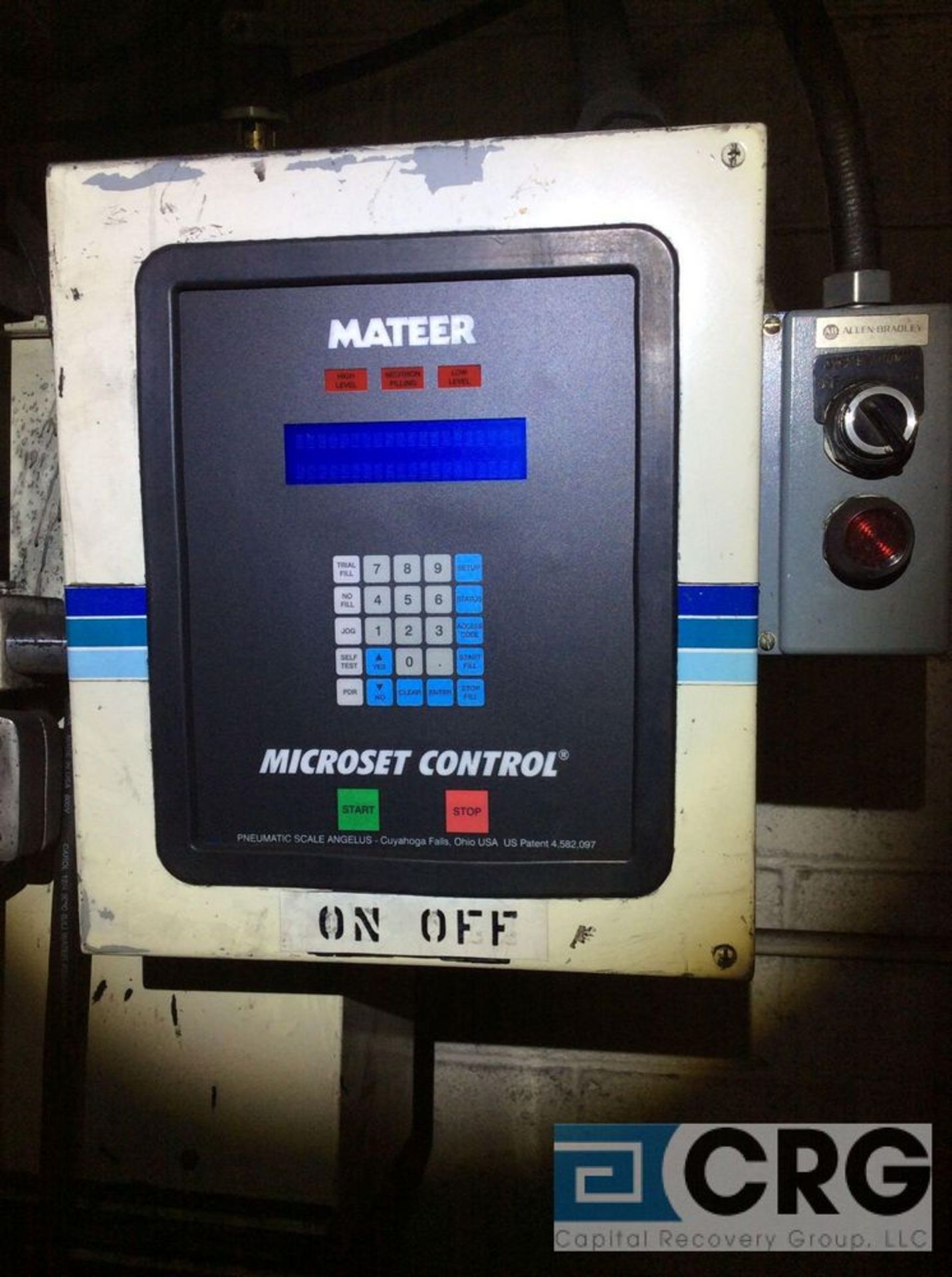 Mateer single head volumetric filler, mn 1100, sn 805969 with Microset digital controls - Image 4 of 4
