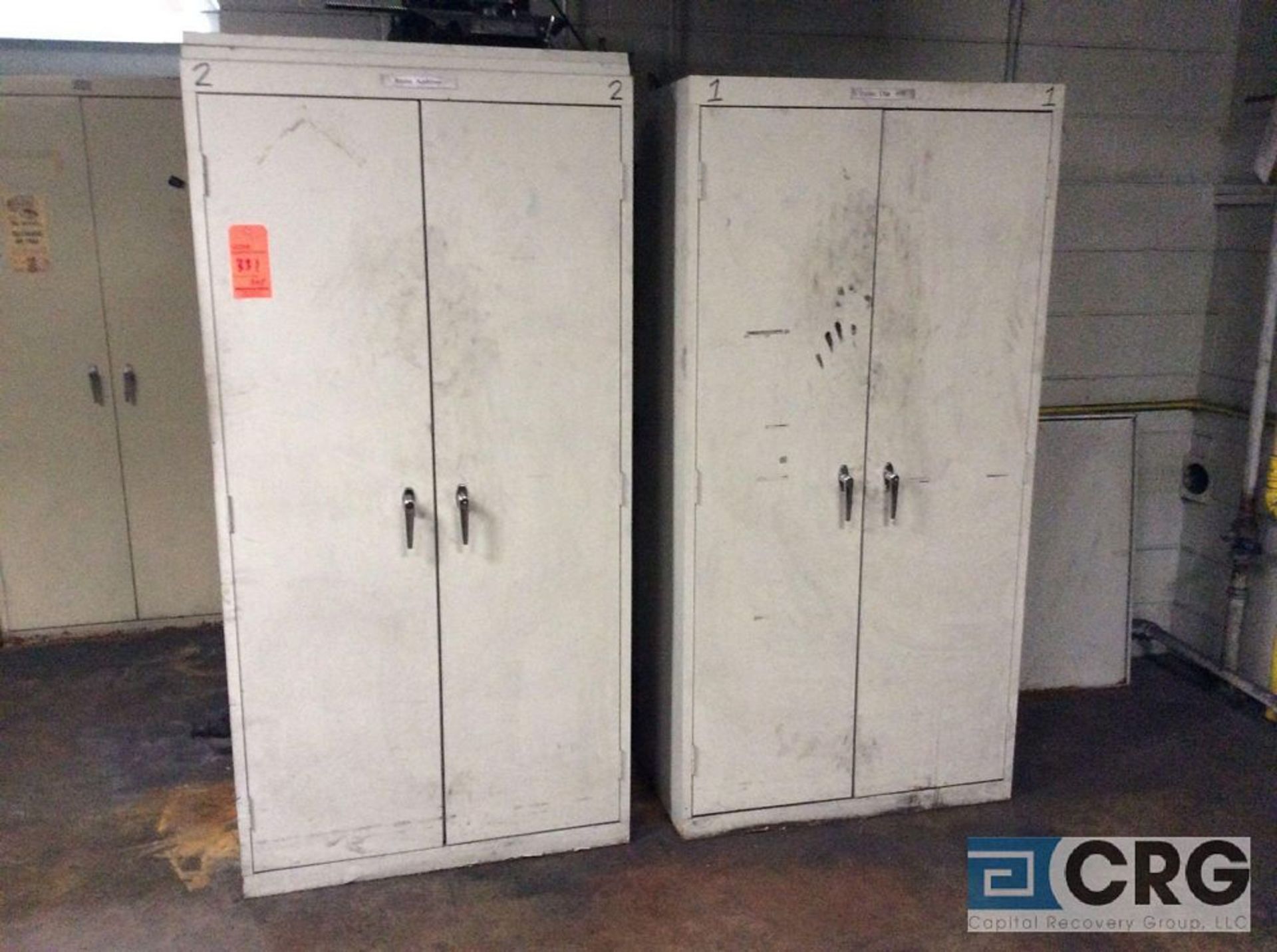 Lot of (11) 2 door metal storage cabinets - Image 2 of 4