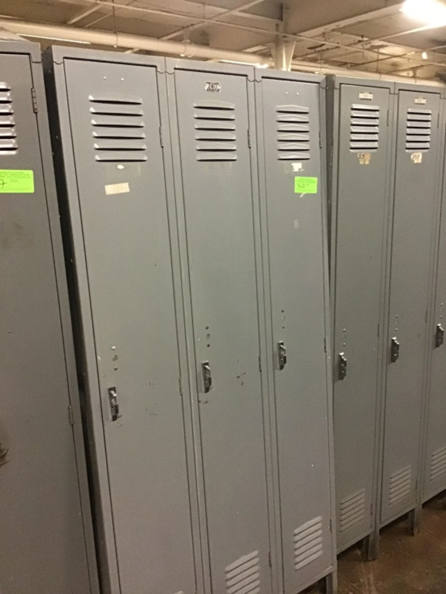 Three sections of single-sided locker