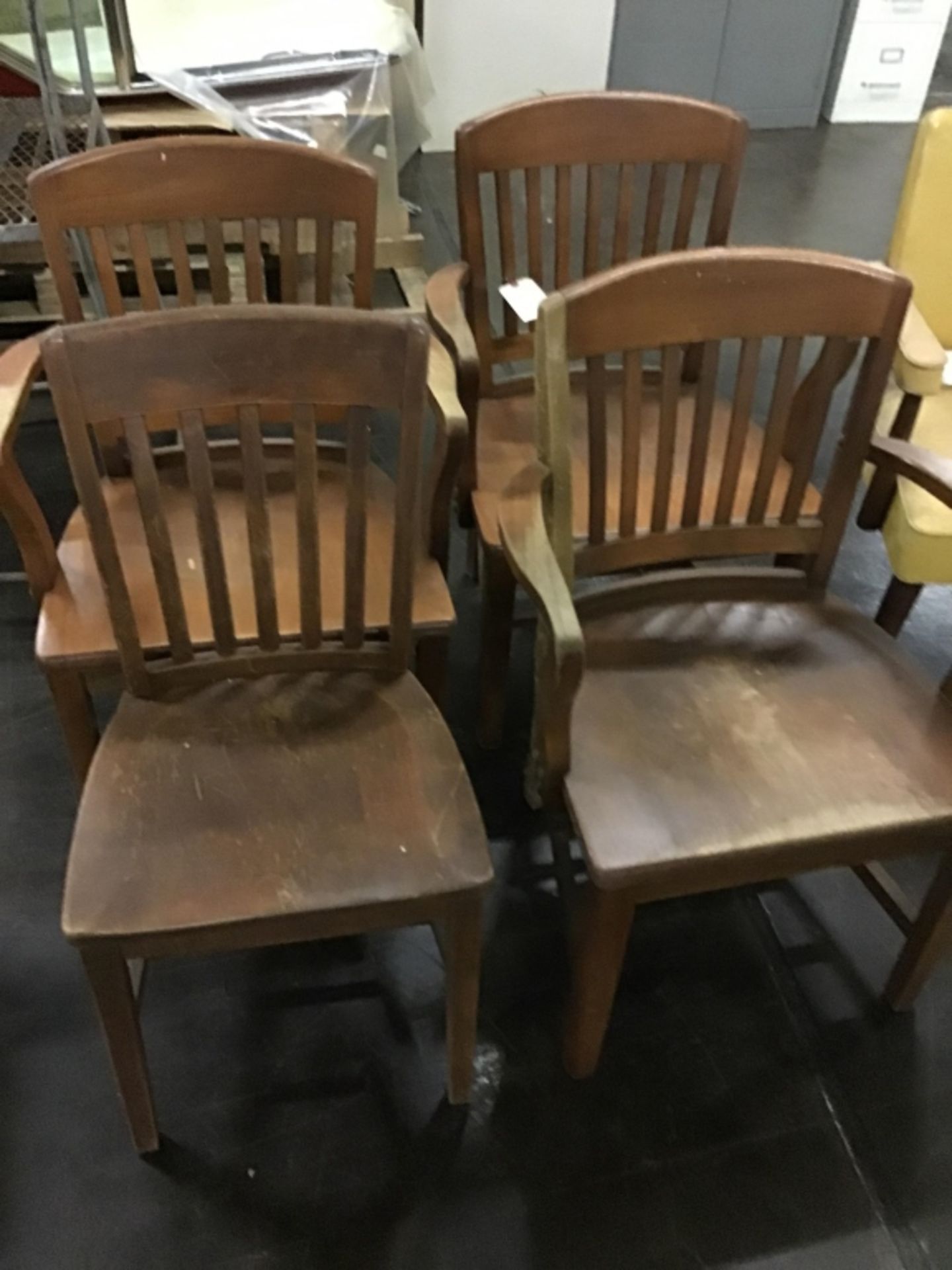 4 wood chairs not all matching