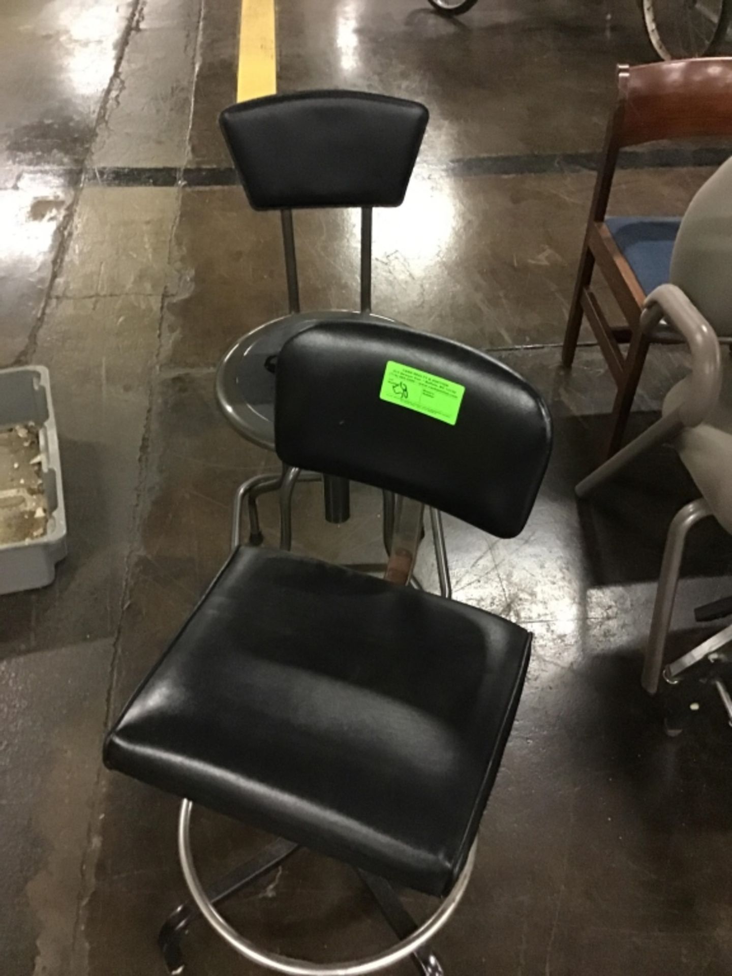 Two warehouse style chairs