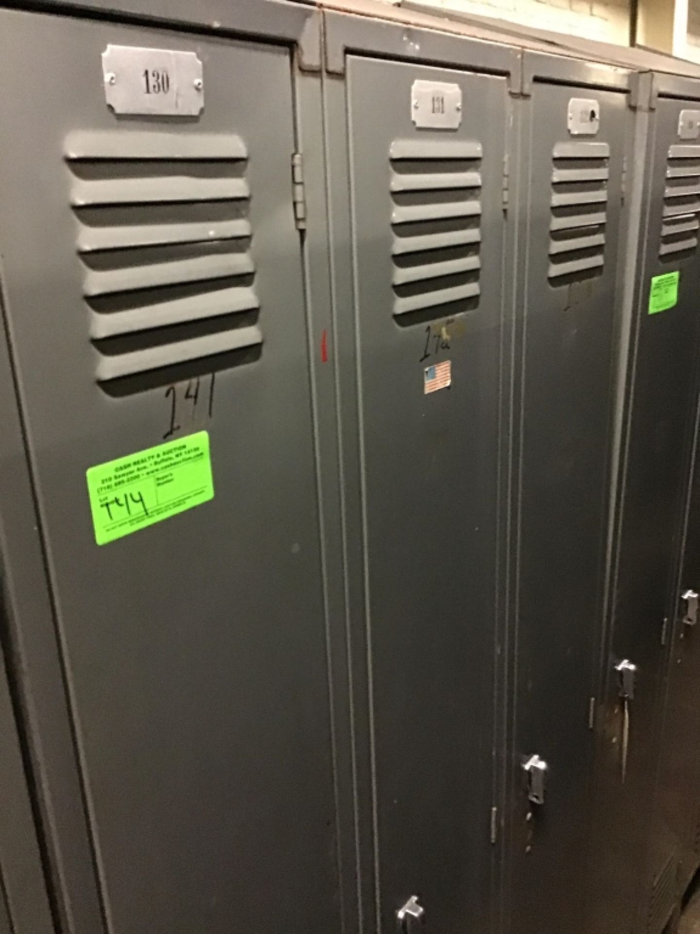 Three sections of single-sided locker