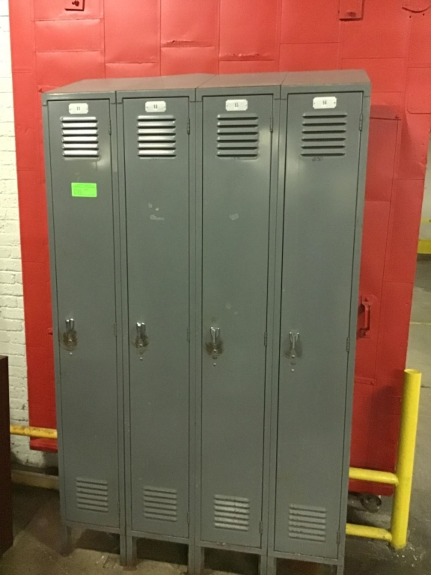 Four sections of single-sided locker