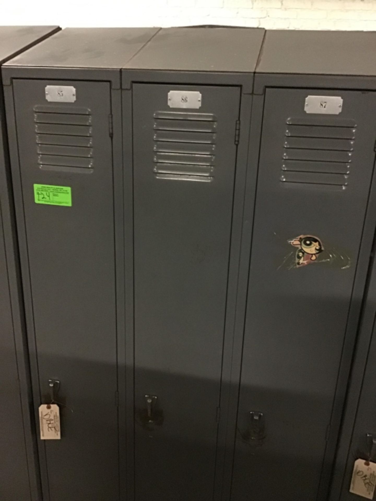 Three sections of double-sided locker