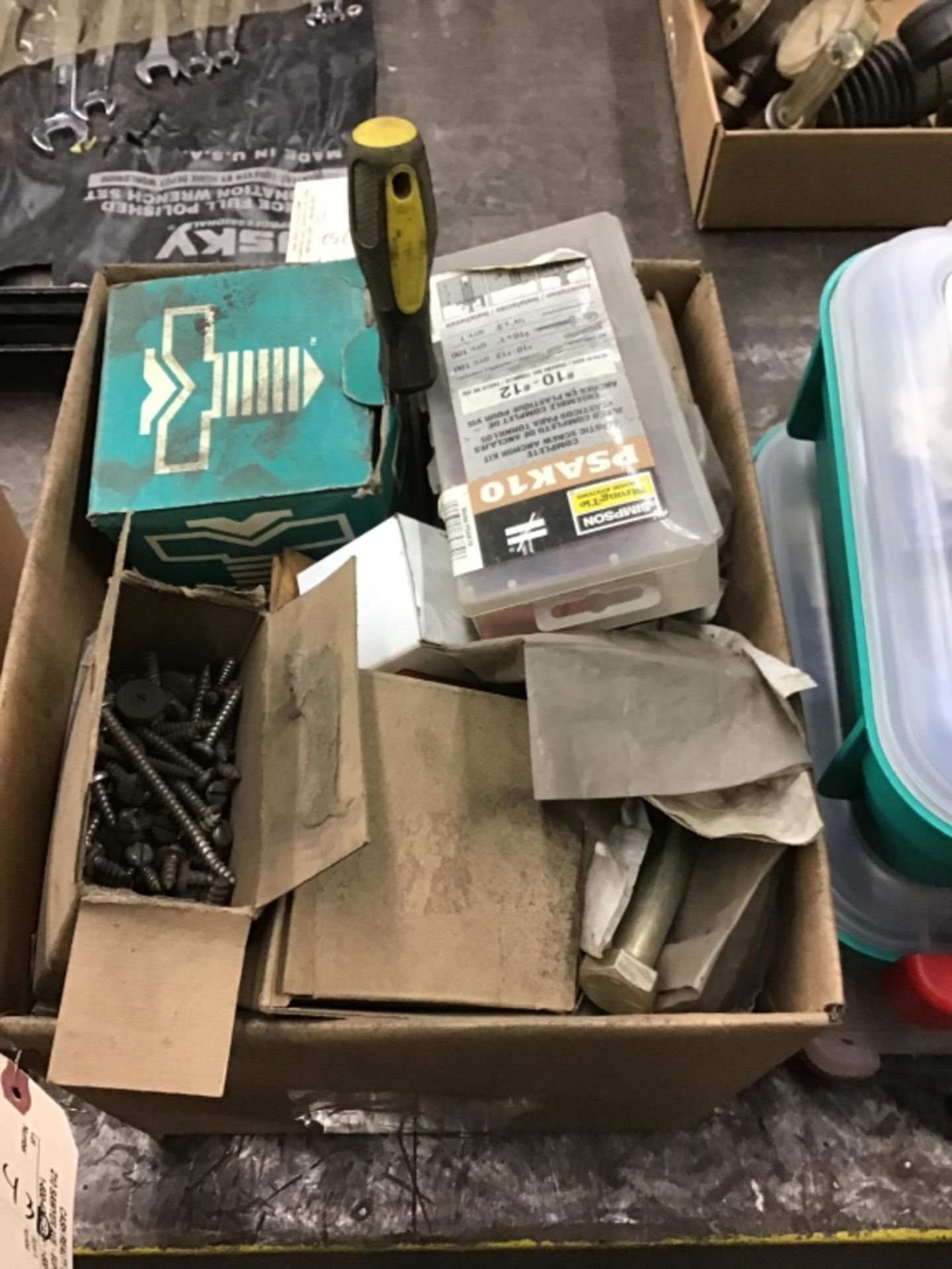 Box of fasteners and bolts