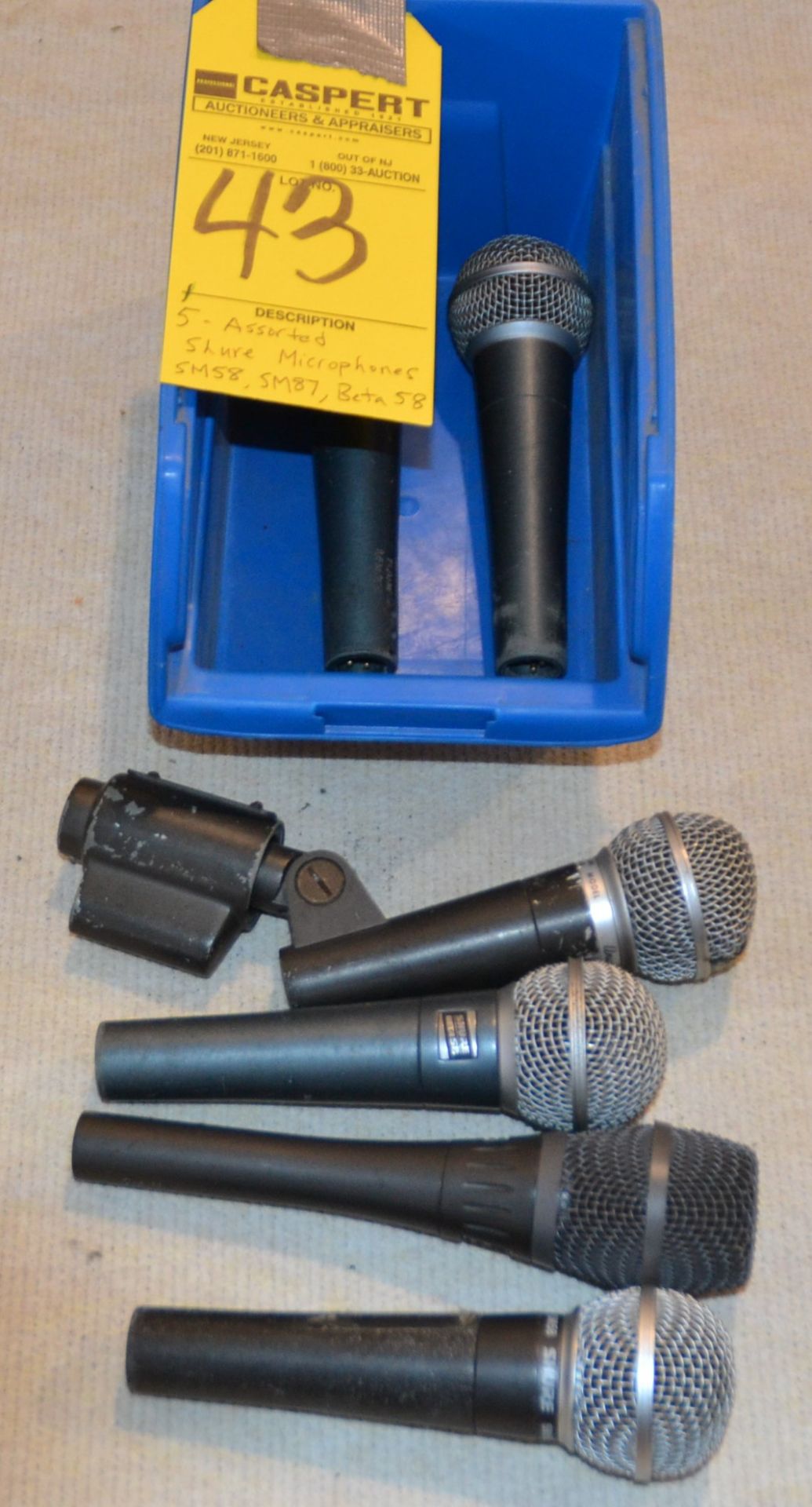 ASSORTED SHURE MICS (SM57,SM58,BETA58)