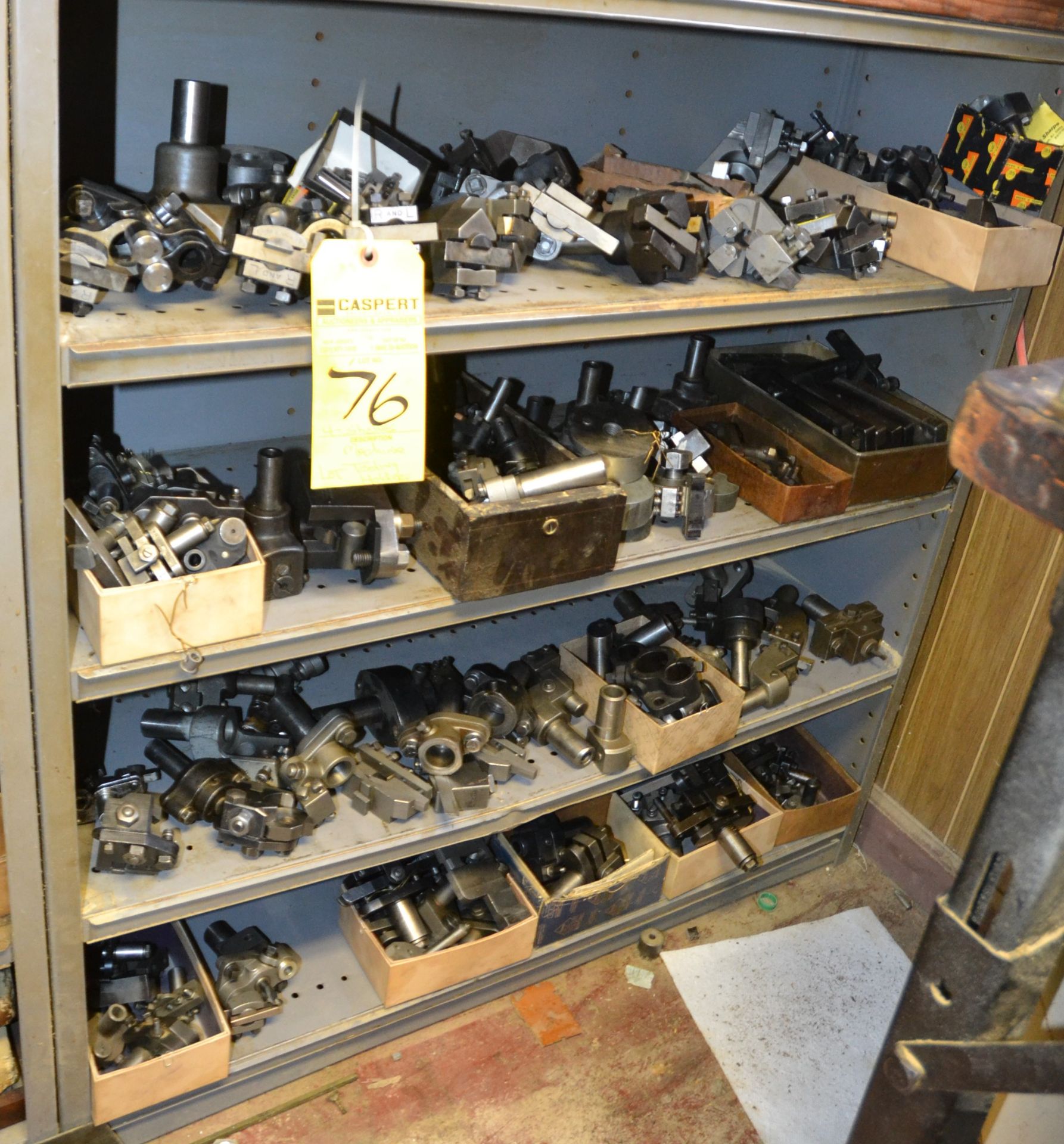 Lot - Machine Tooling Holders on 4 Shelves