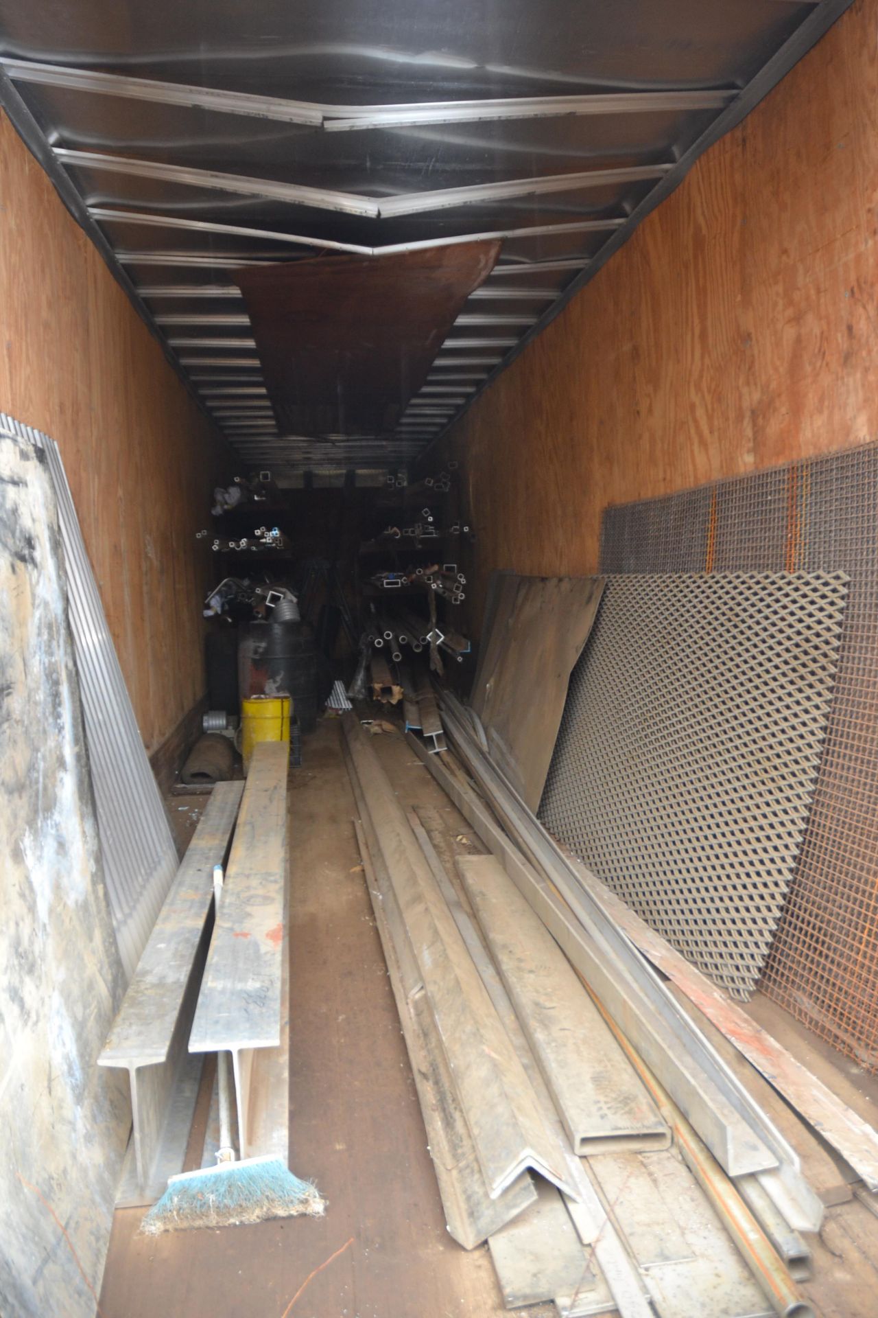 LOT - STEEL ETC IN CONTAINER, 13,878 LBS.