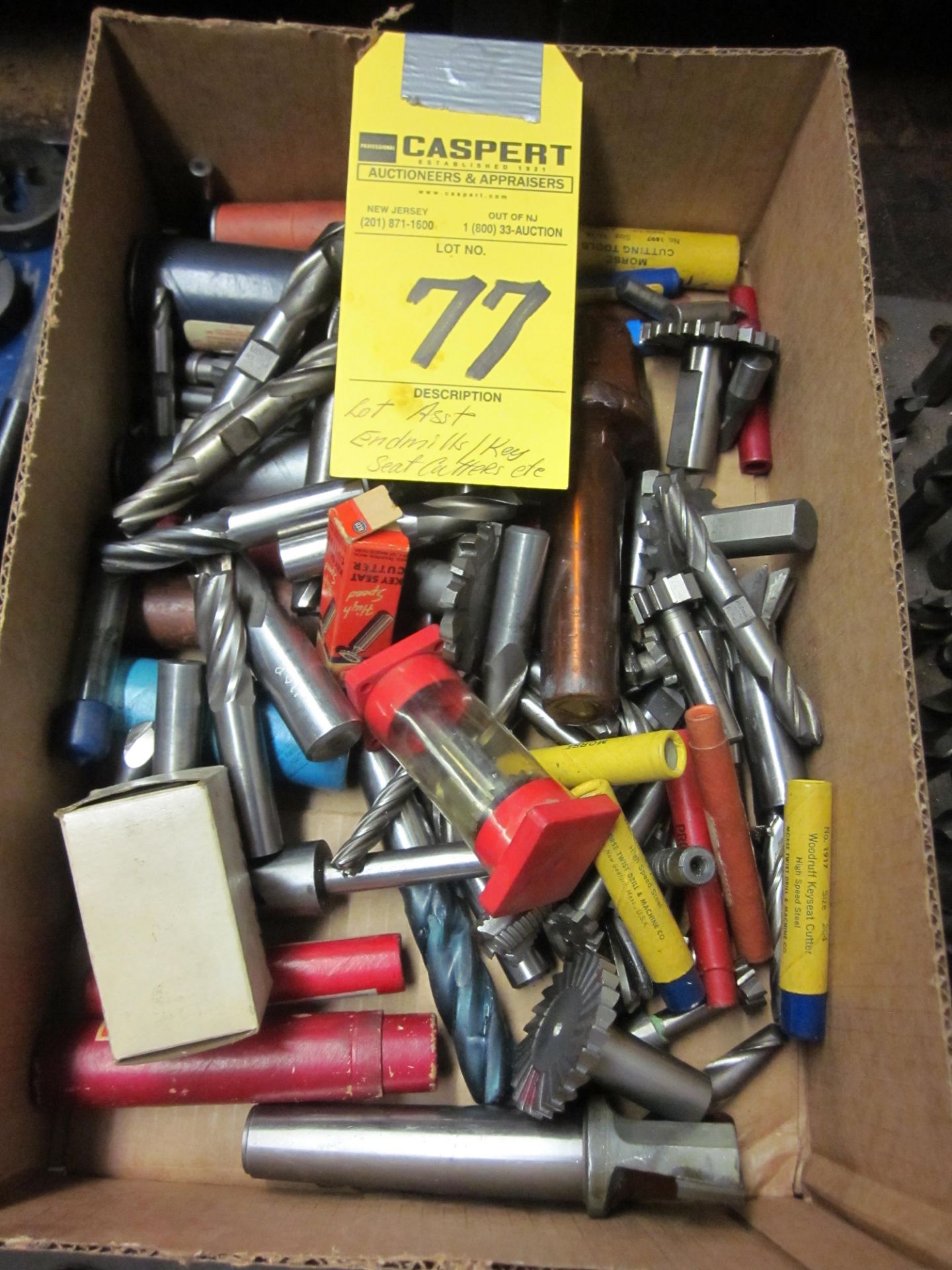 LOT- ASST.ENDMILLS, KEY SEAT CUTTERS,ETC