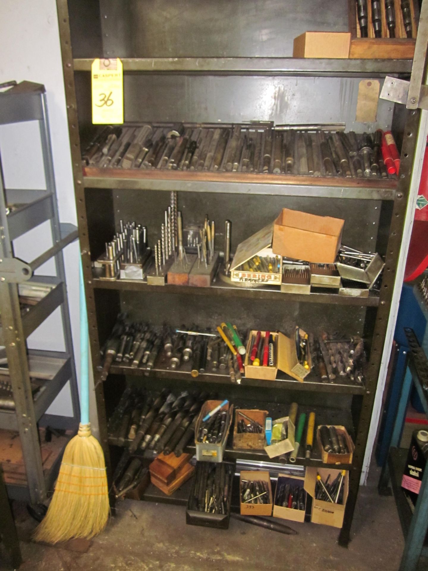 LOT - DRILL BITS/TAPS/REAMERS ON SHELF