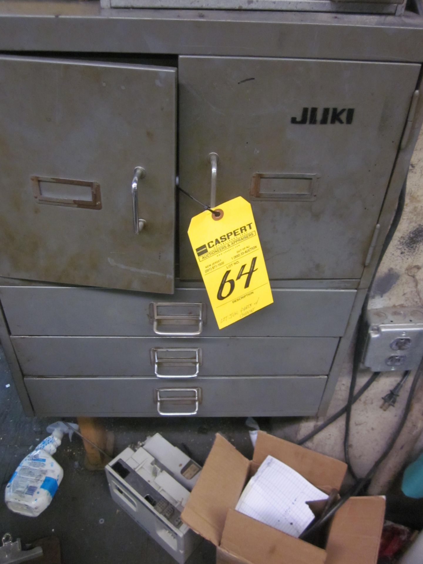 LOT - CABINET WITH JUKI PARTS