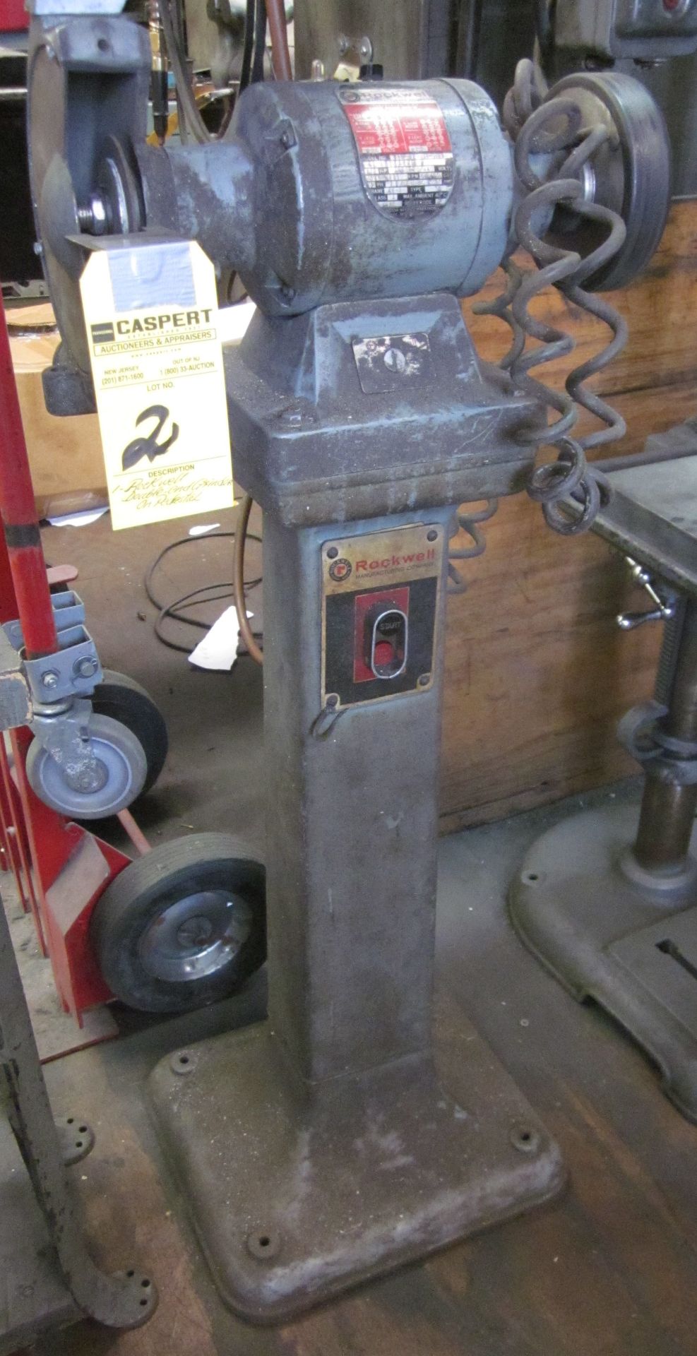 ROCKWELL DOUBLE END PEDESTAL GRINDER