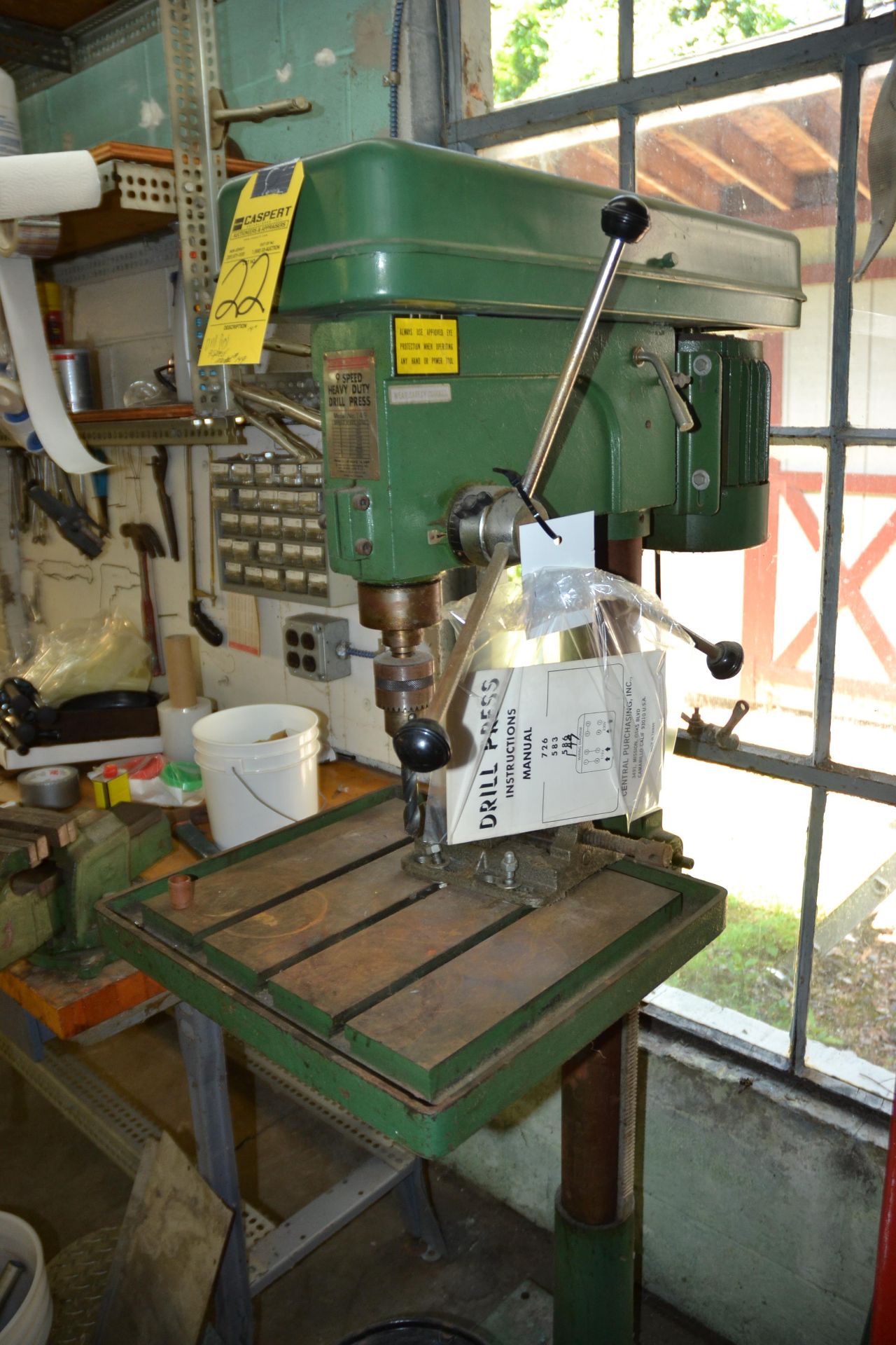 CENTRAL MACHINERY 9-SPEED FLOOR TYPE DRILL PRESS