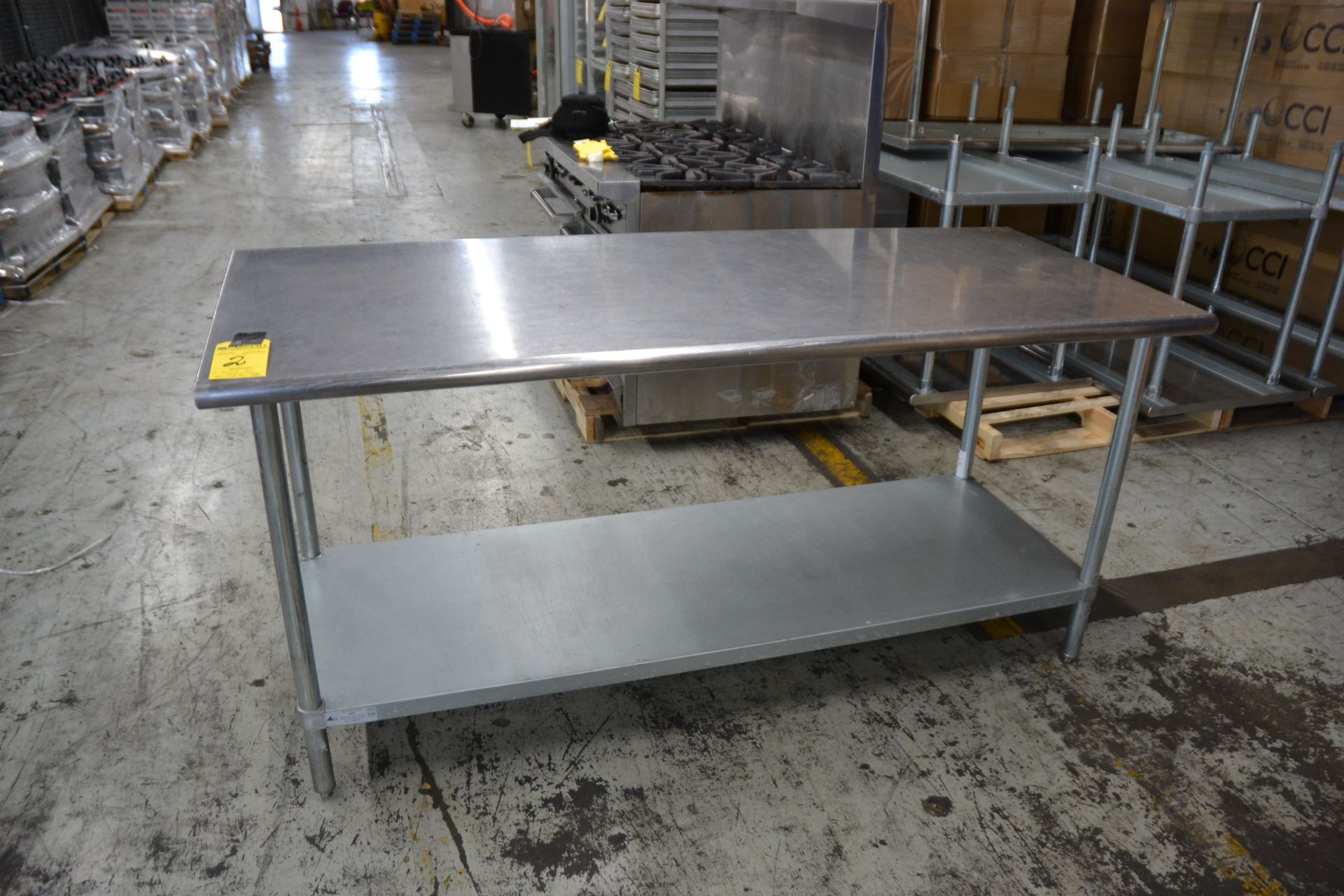 30" x 72" Stainless Steel Prep Tables