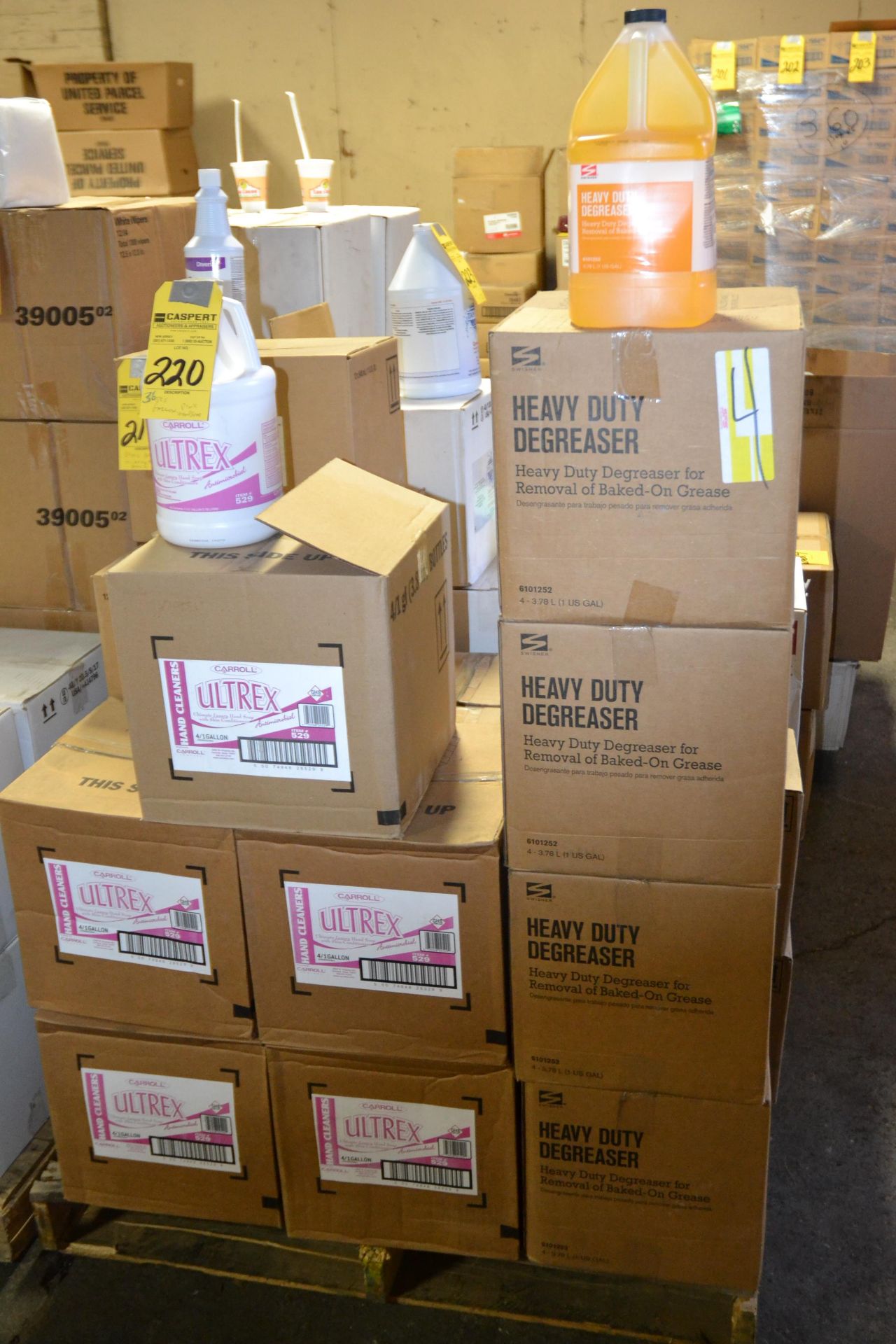 Gallon of Pink Hand Soap and Heavy Duty Degreaser