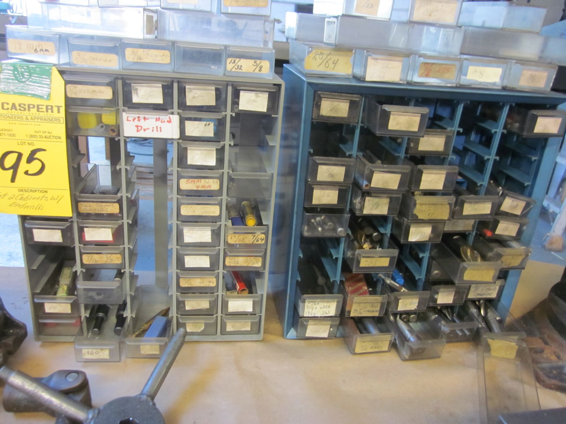 LOT - 2 CABINETS WITH END MILLS