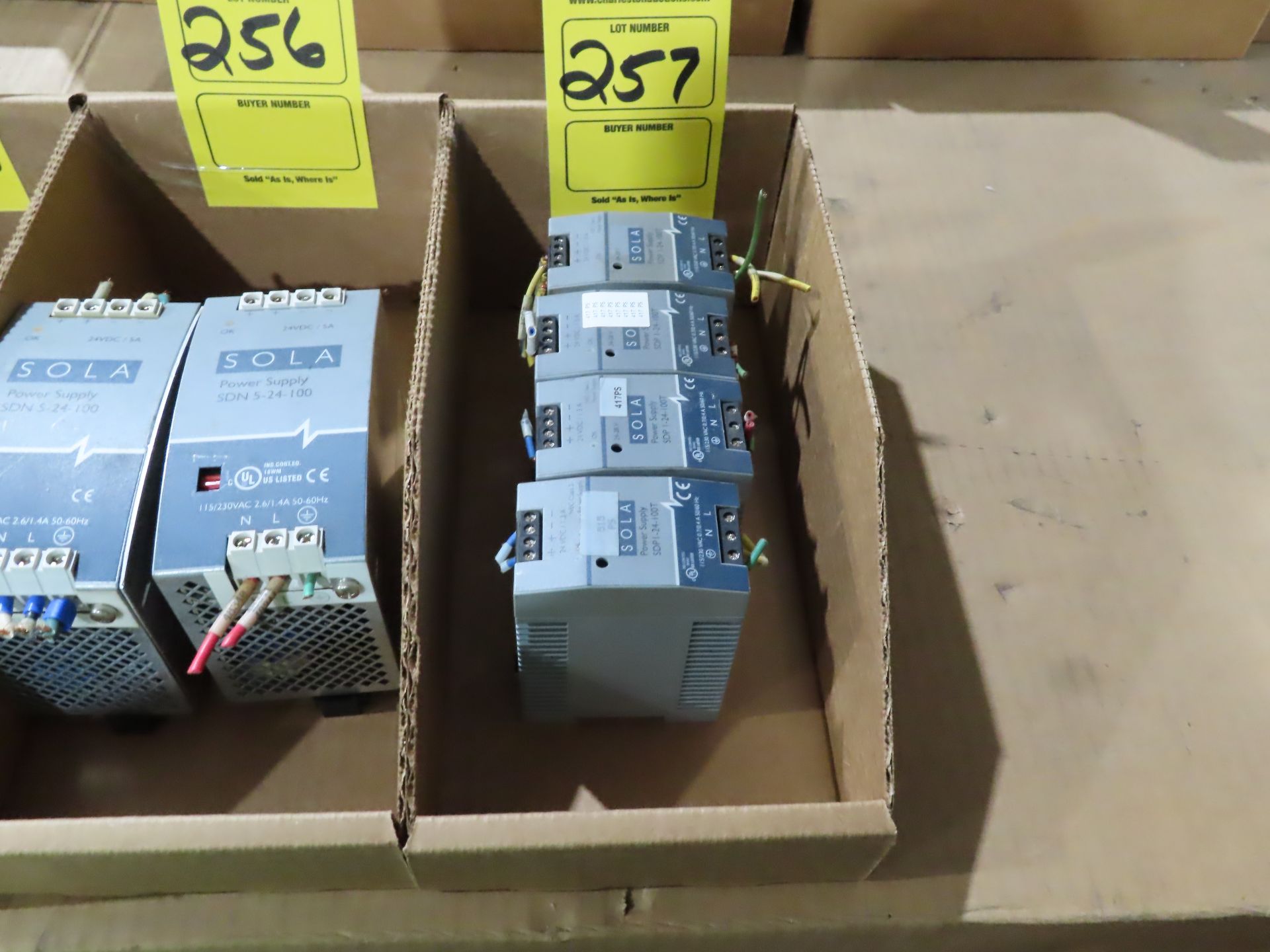 Qty 4 Sola model SDP1-24-100T power supplies, as always, with Brolyn LLC auctions, all lots can be