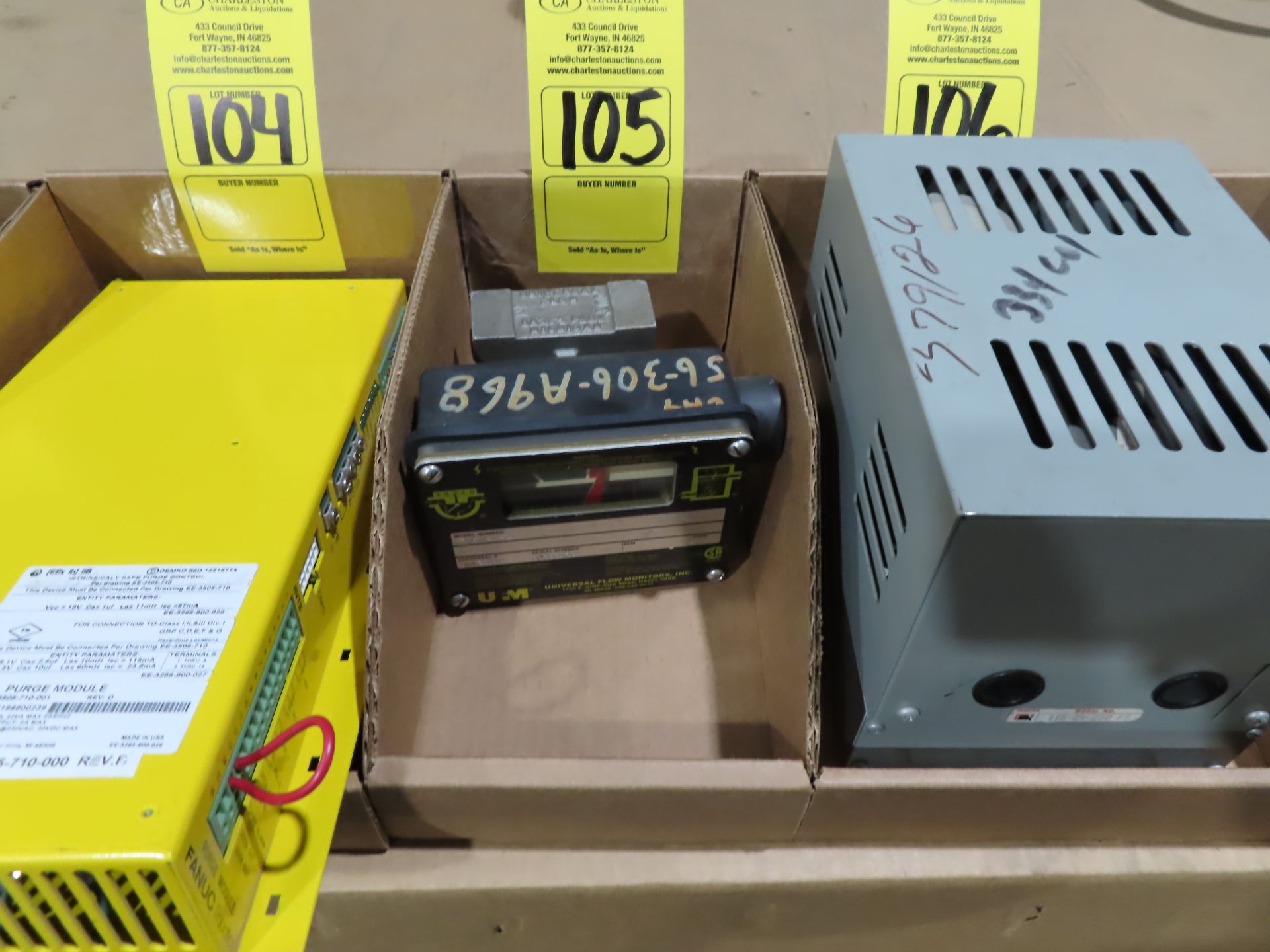 Universal Flow monitors mode 3850-A-1, appear to be new with shelf wear and markings, as always,