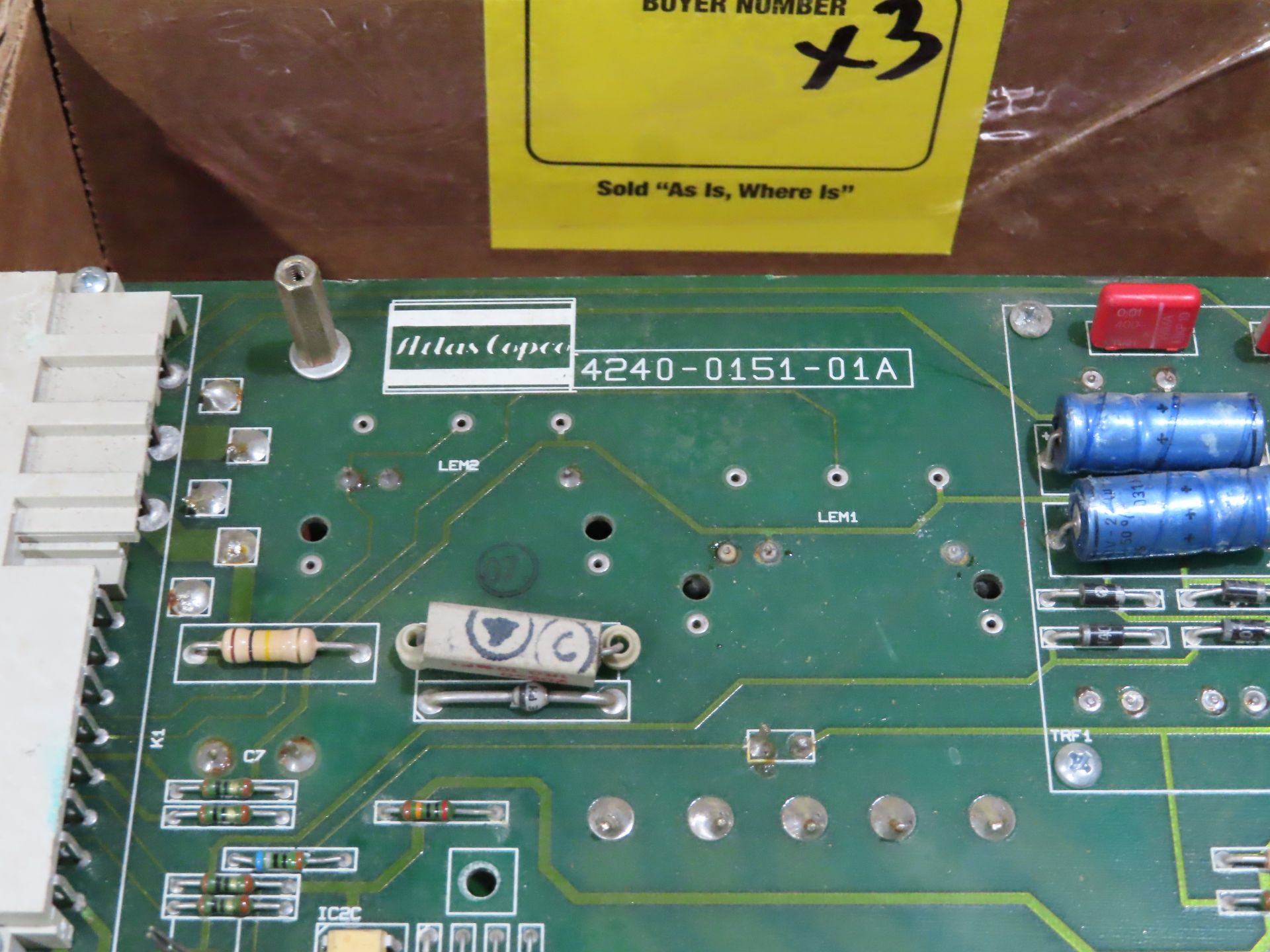 Qty 3 Altas Copco model 4240-0151-01A replacement servo amp replacement board, as always, with - Image 2 of 2