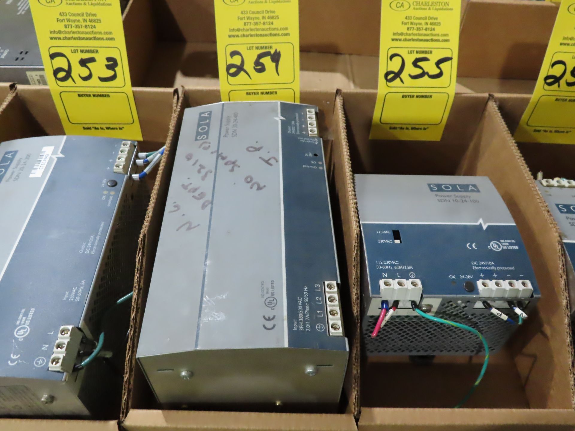 Sola model SDN30-24-480 power supply, as always, with Brolyn LLC auctions, all lots can be picked up