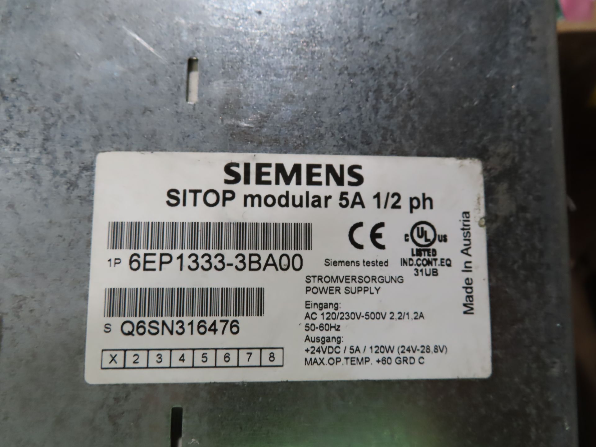 Siemens SITOP model 6EP1333-3BA00 power supply, as always, with Brolyn LLC auctions, all lots can be - Image 2 of 2