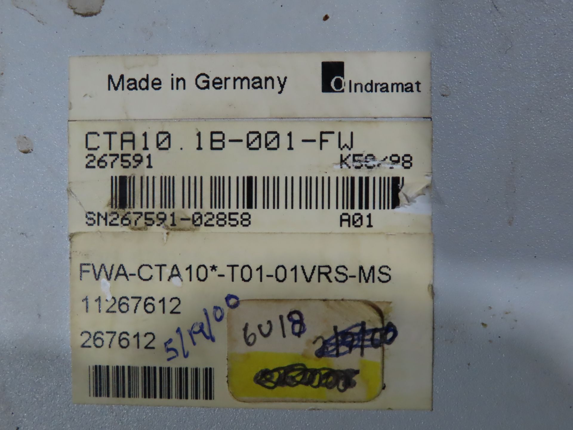 Qty 2 Indramat model CTA10-1 user interface part number CTA10.1B-001-FW, as always, with Brolyn - Image 3 of 3