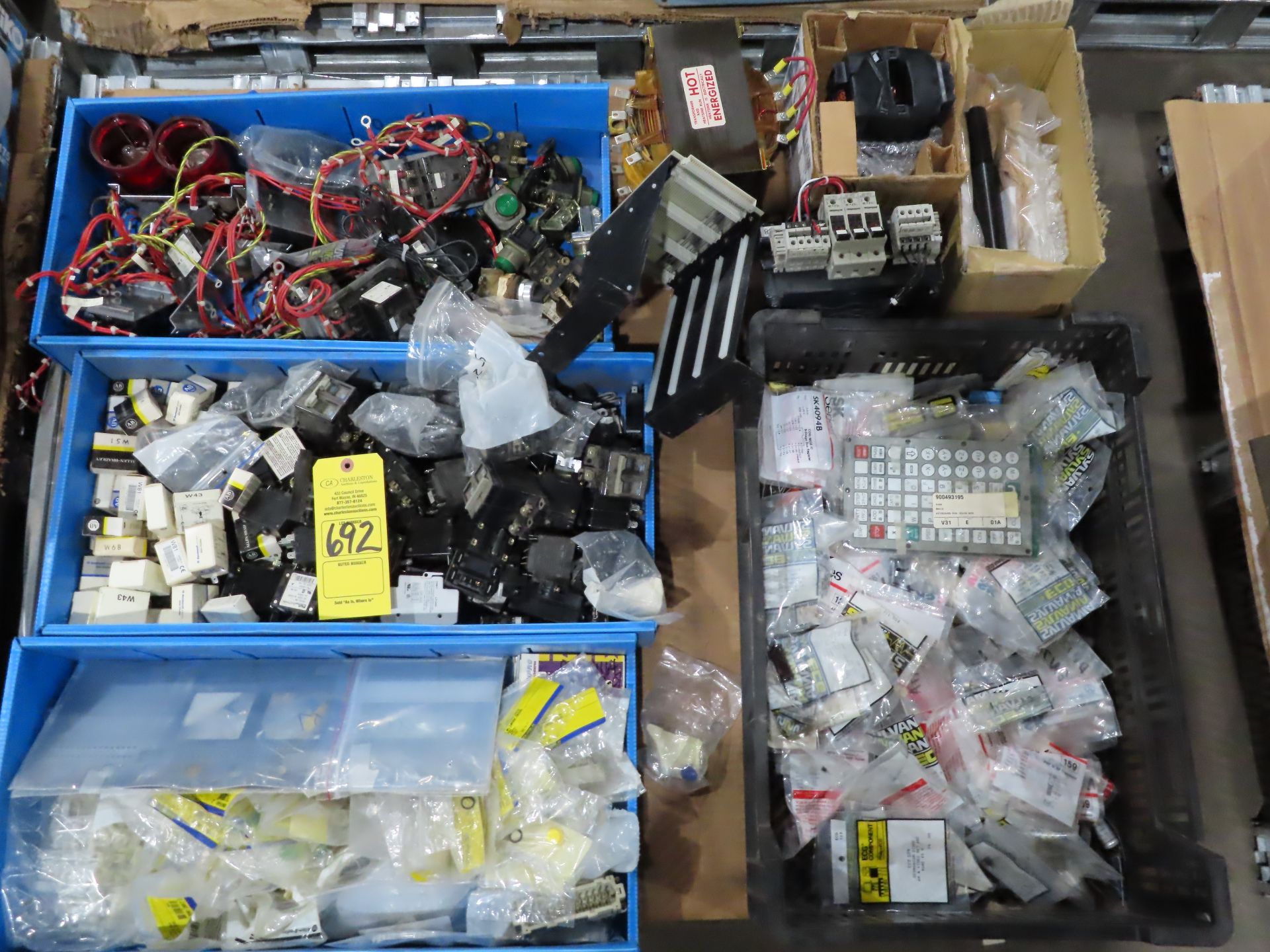 Pallet of assorted electrical and maintenance repair, as pictured, as always, with Brolyn LLC