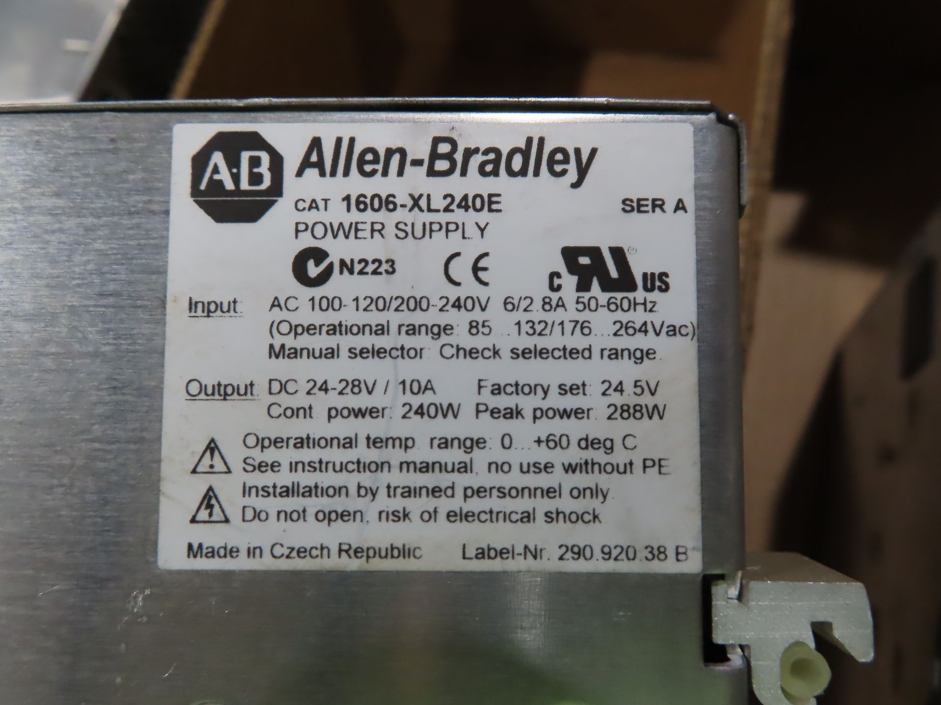 Allen Bradley catalog 1606-XL240E power supply, as always, with Brolyn LLC auctions, all lots can be - Image 2 of 2