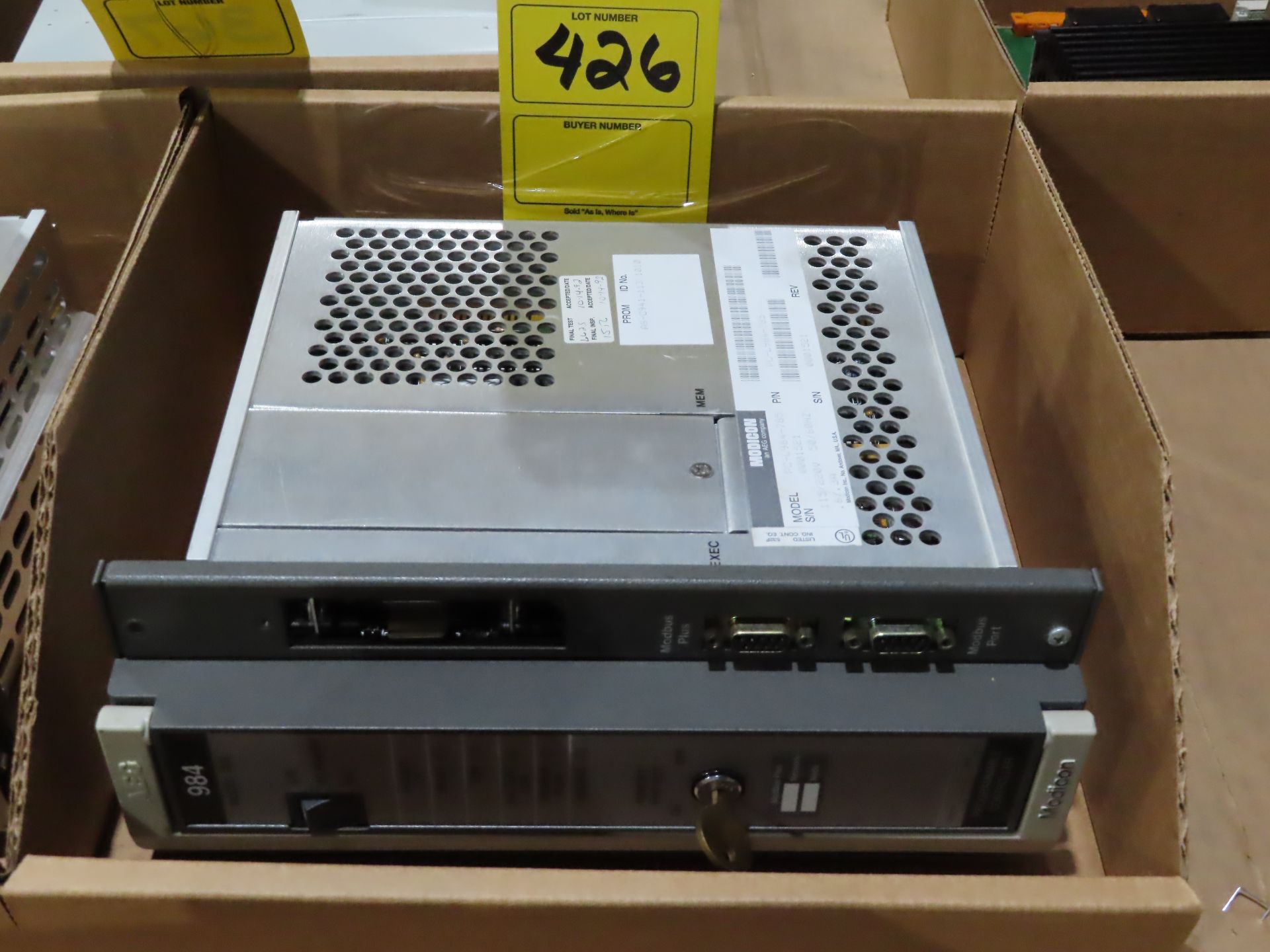 AEG modicon model PC-L984-785, as always, with Brolyn LLC auctions, all lots can be picked up from