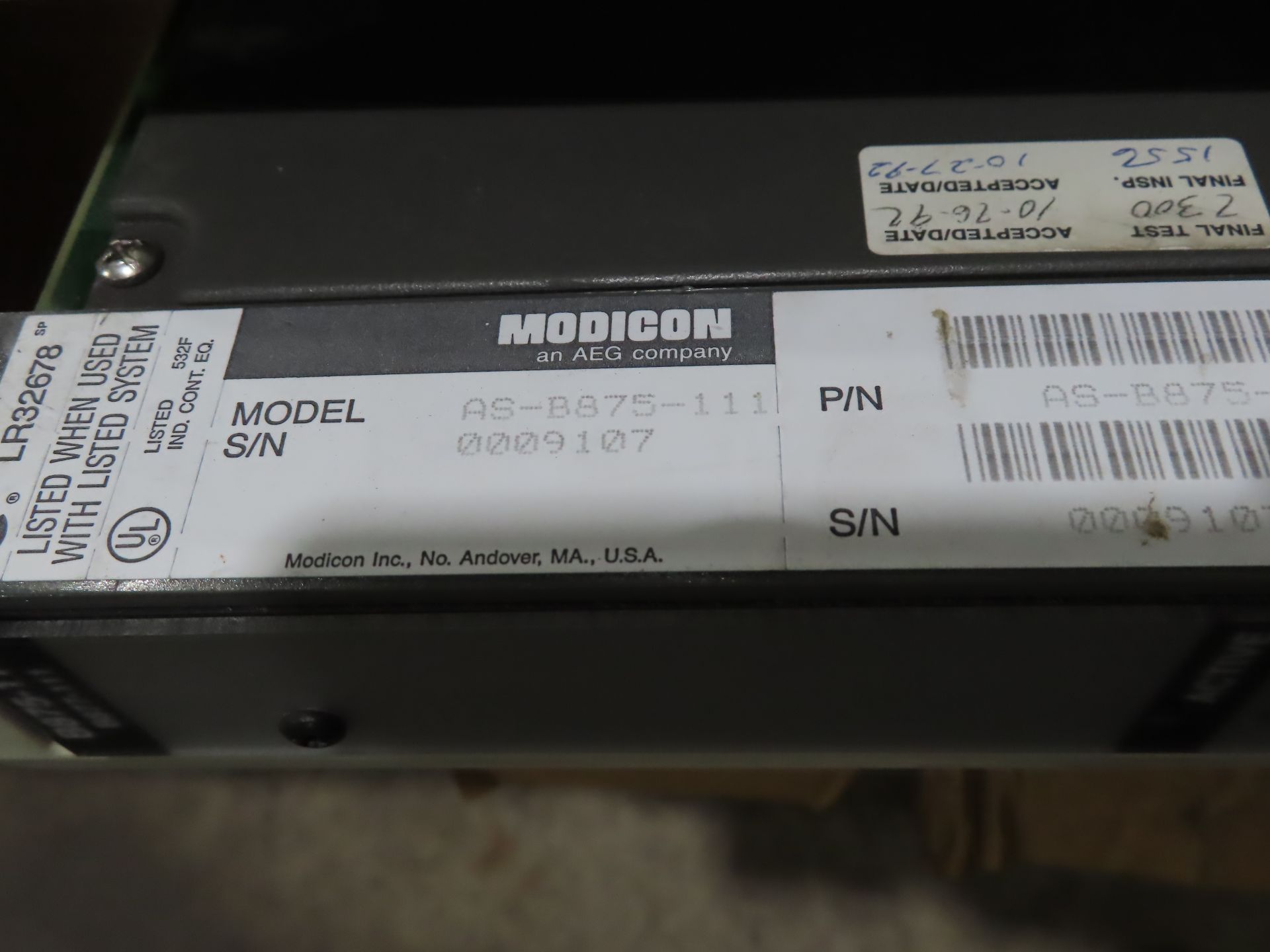 Qty 3 AEG Modicon model AS-B875-111, as always, with Brolyn LLC auctions, all lots can be picked - Image 2 of 2