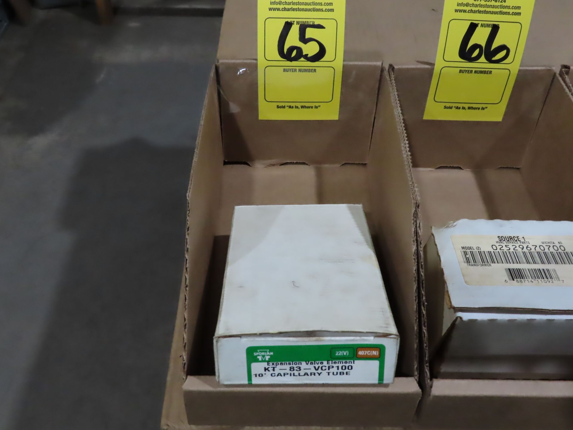 Sporlan expansion valve element model KT-83-VCP100, as always, with Brolyn LLC auctions, all lots