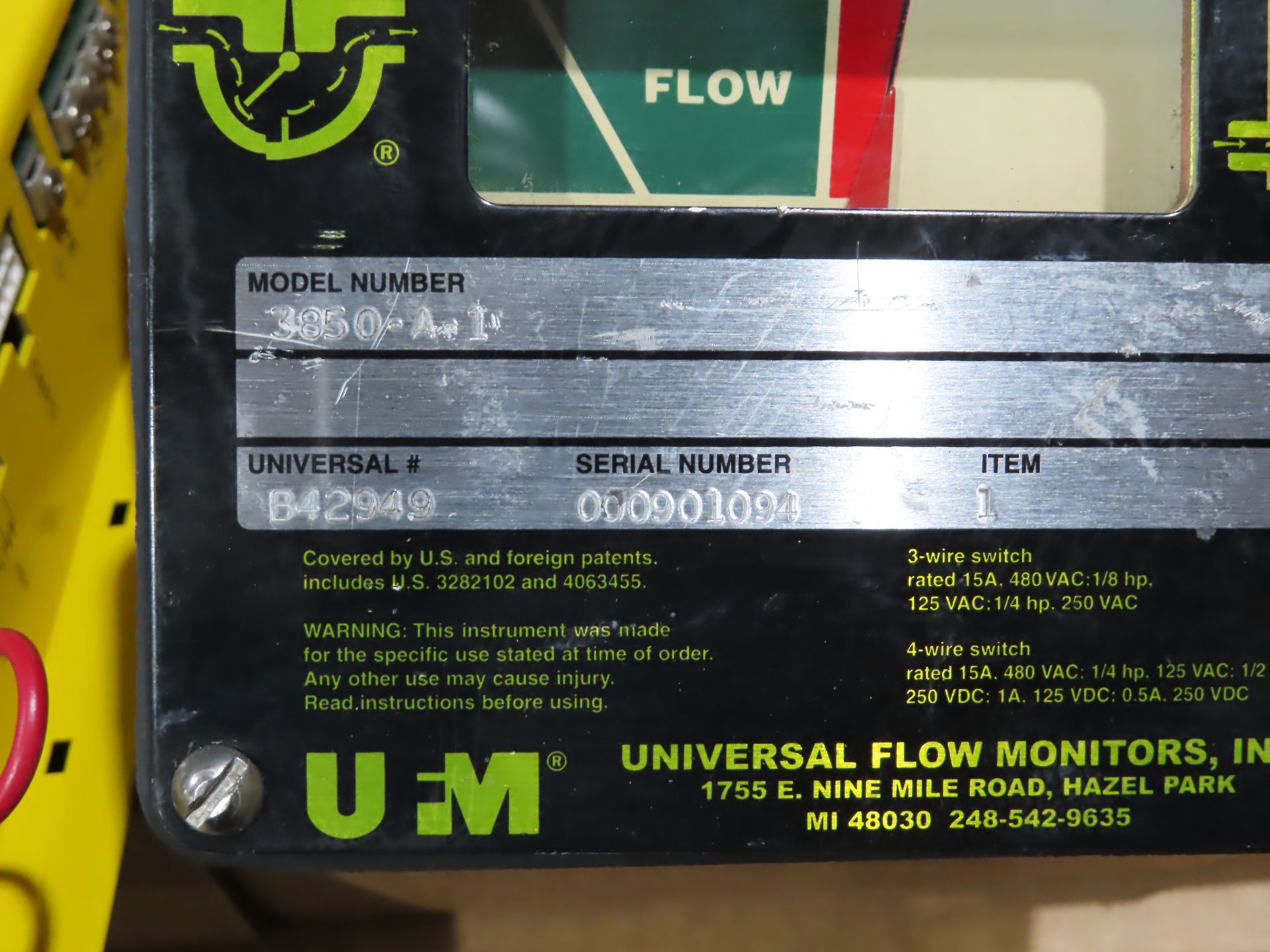 Universal Flow monitors mode 3850-A-1, appear to be new with shelf wear and markings, as always, - Image 2 of 2