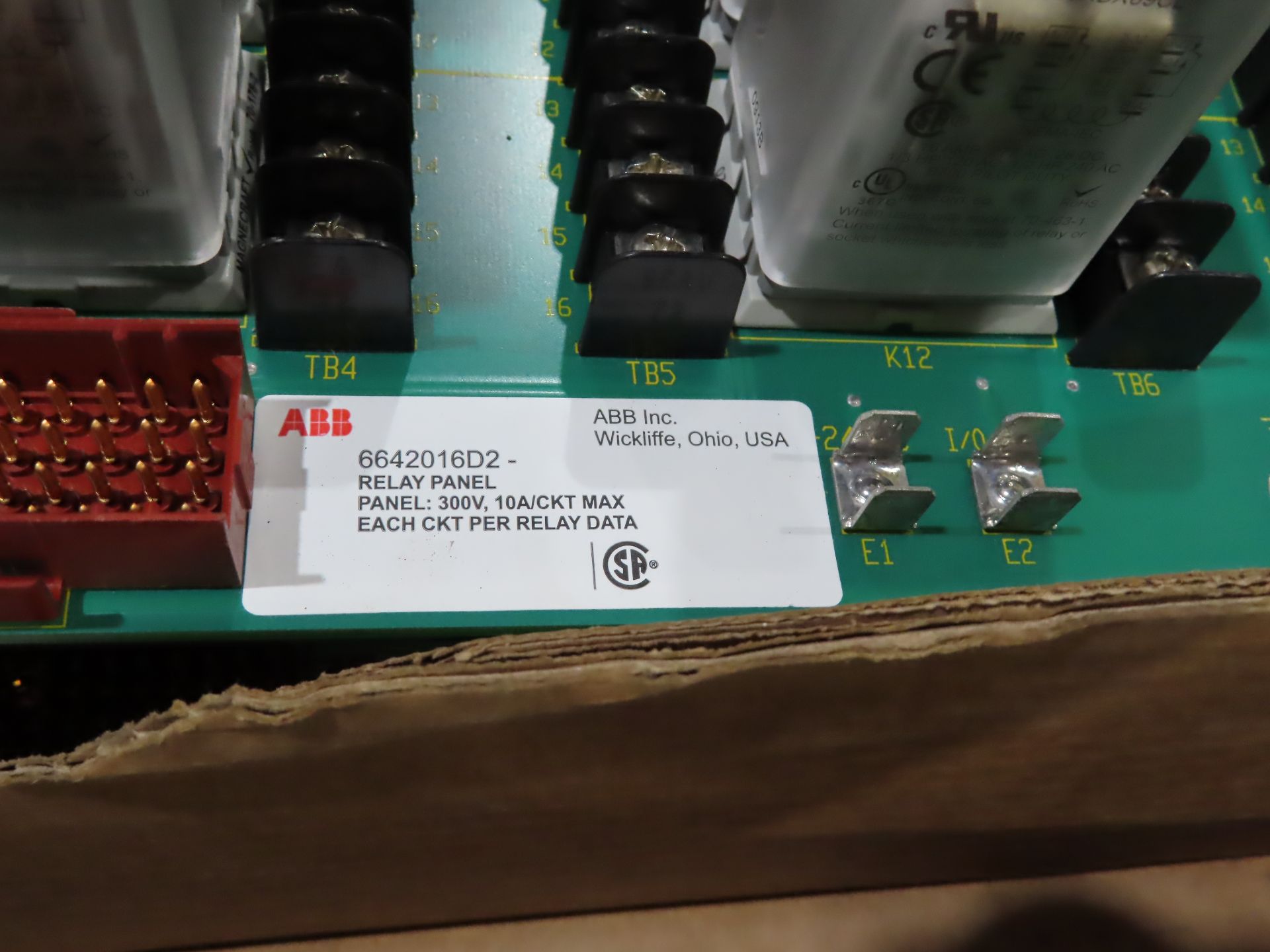 Qty 2 ABB model 6642016D2 relay panel, as always, with Brolyn LLC auctions, all lots can be picked - Image 2 of 2
