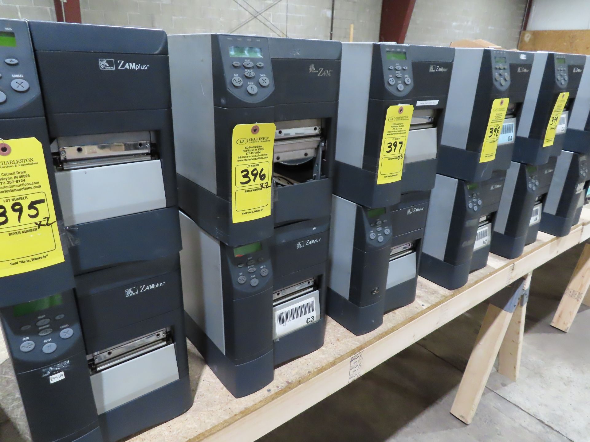 Qty 2 Zebra industrial printers, Z4M, and Z4Mplus, as always, with Brolyn LLC auctions, all lots can