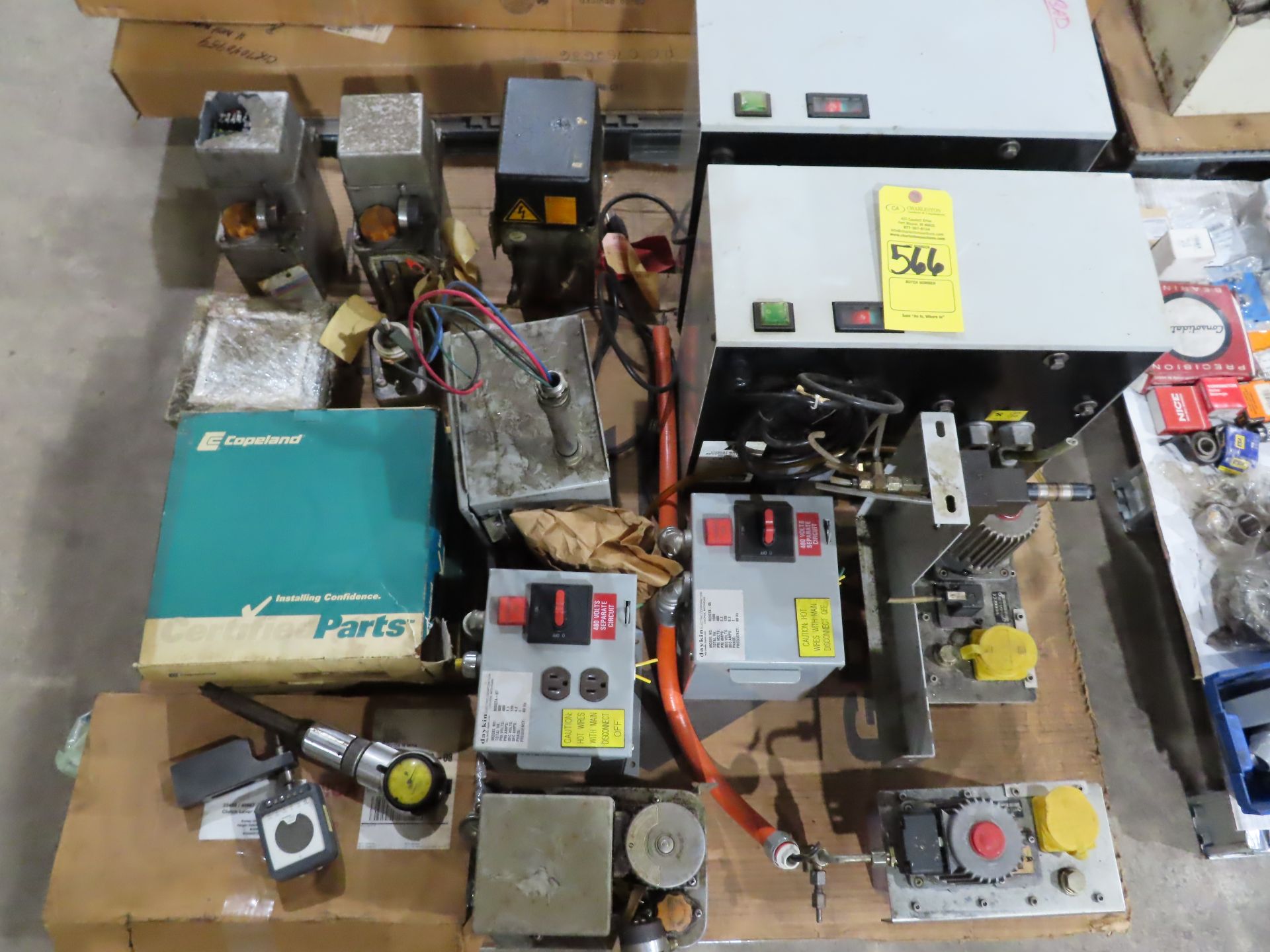 Pallet of assorted electrical and maintenance repair, as pictured, as always, with Brolyn LLC