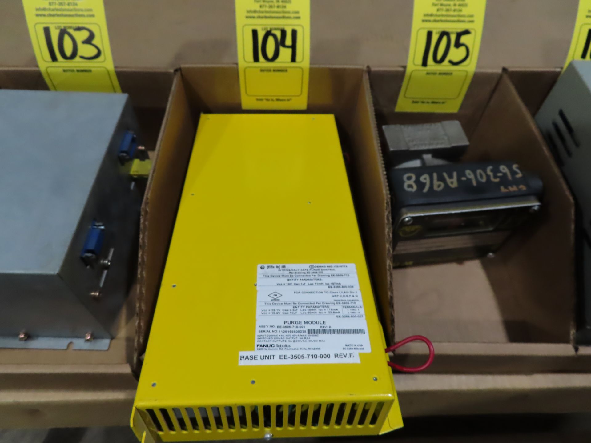 Fanuc Purge module model EE-3505-710-001 rev D, as always, with Brolyn LLC auctions, all lots can be