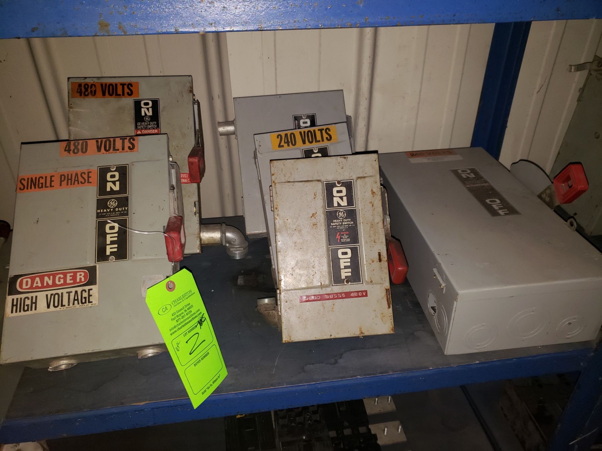 (2) GE HEAVY DUTY SAFETY SWITCHES 30AMP/600V/20HP (4) GE SWITCHES 240V/30A/7.5HP