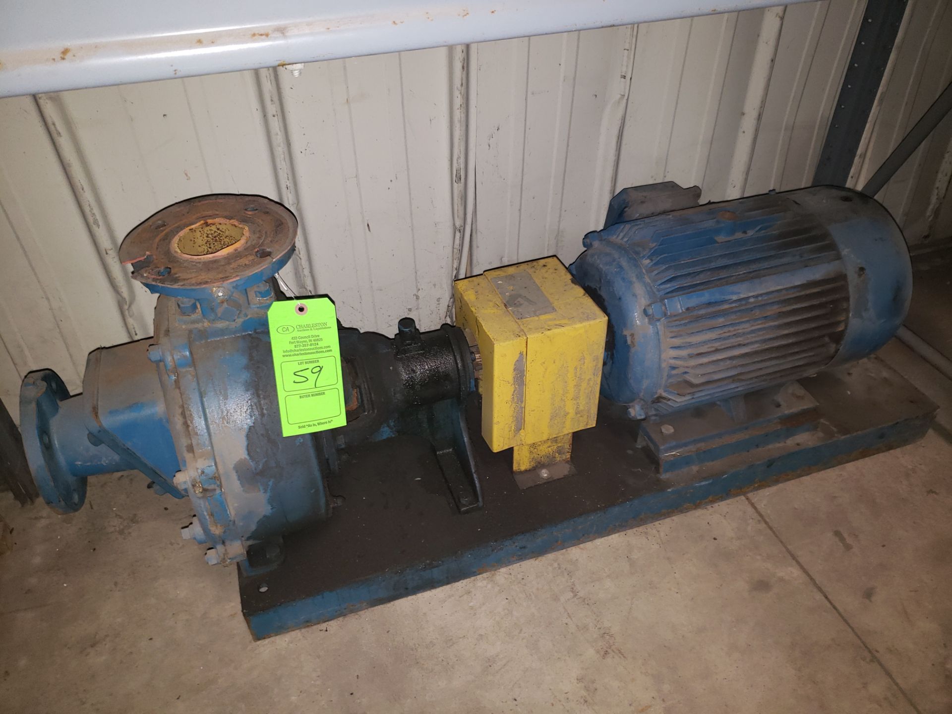 PUMP (NO TAG) W/ LEESON 20HP MOTOR