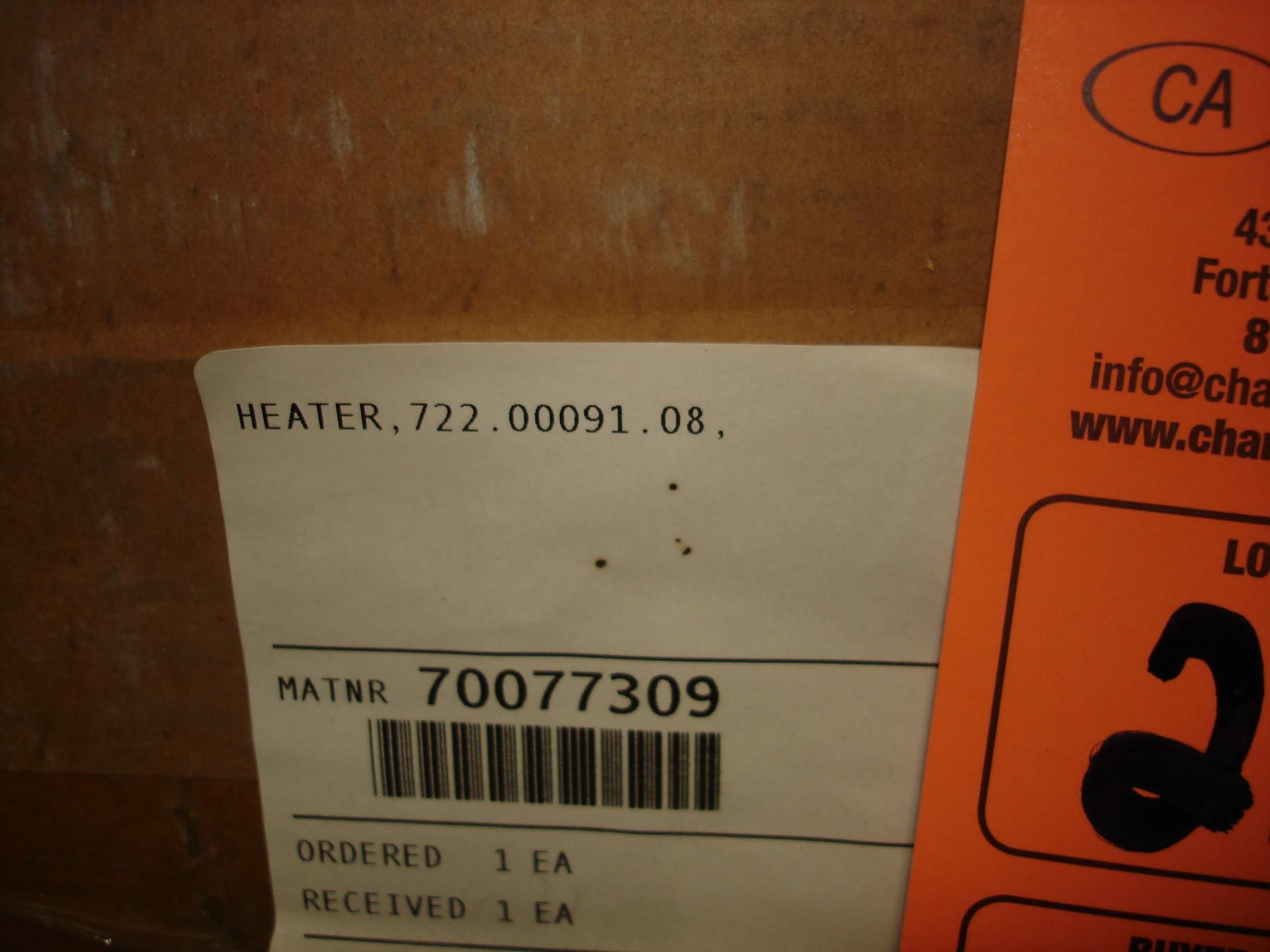 (1) NEW OPEN BOX: VERY LARGE WATLOW HEATER CORE 480V 18KW 3PH REFER TO PHOTOS! - Image 2 of 2