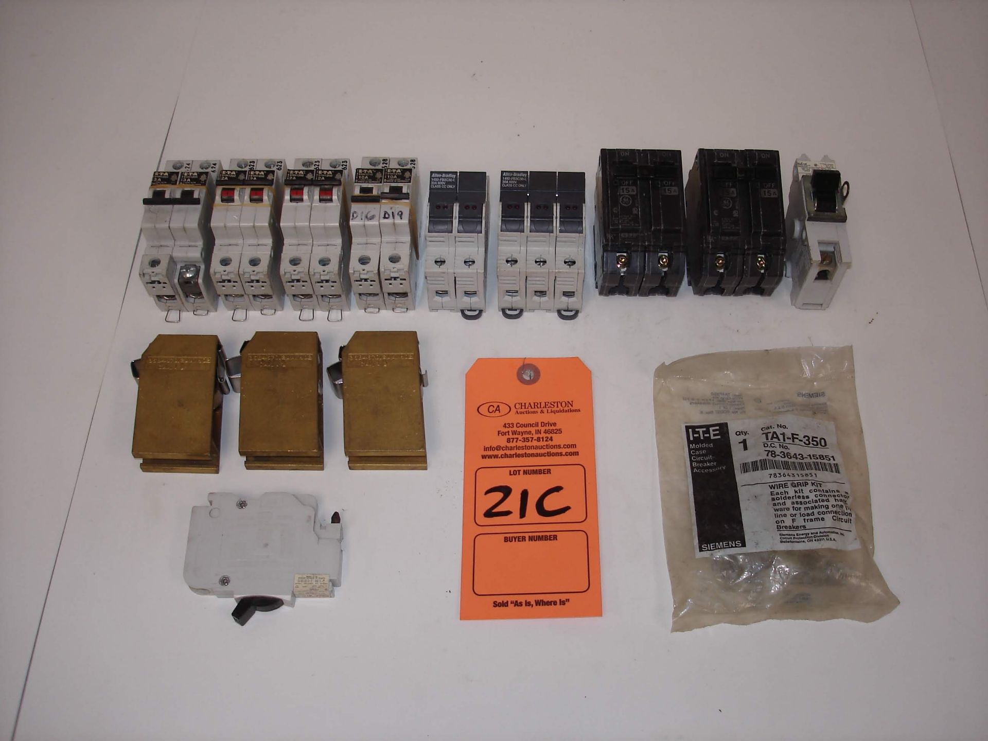 (18) MISC BRANDED BREAKERS AND MORE: ALLEN BRADLEY 1492-FB3C30-L AND ALL OTHER ITEMS INCLUDED IN