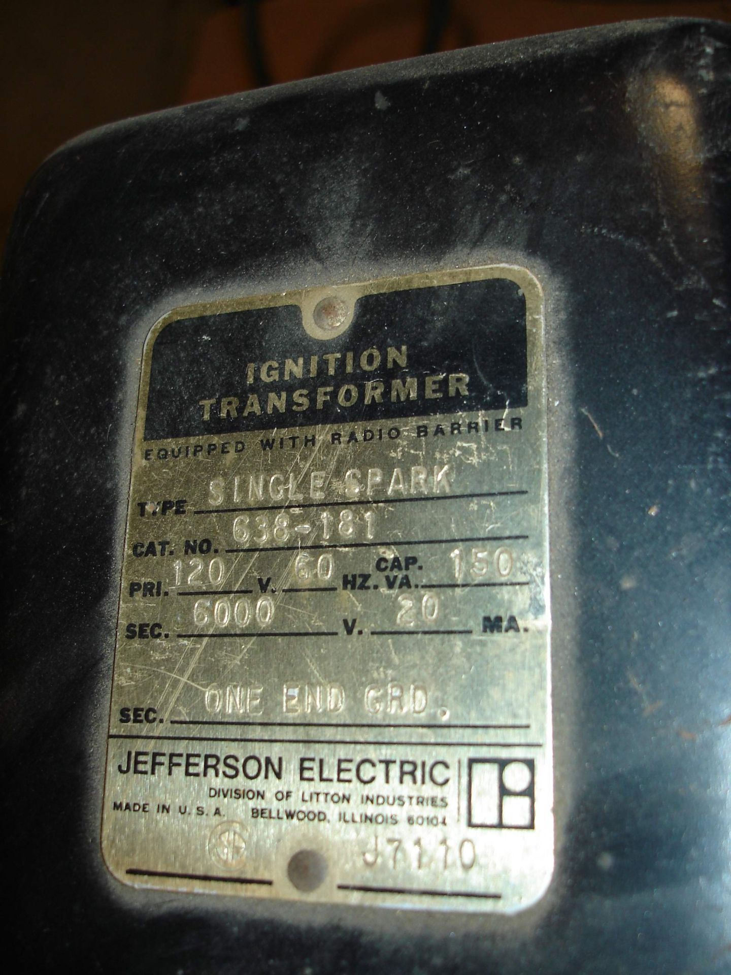 (5) MISC BRANDED TRANSFORMERS AND INDUSTRIAL PLC DEVICES: JEFFERSON TRANSFORMER 638-181 AND ALL - Image 2 of 2
