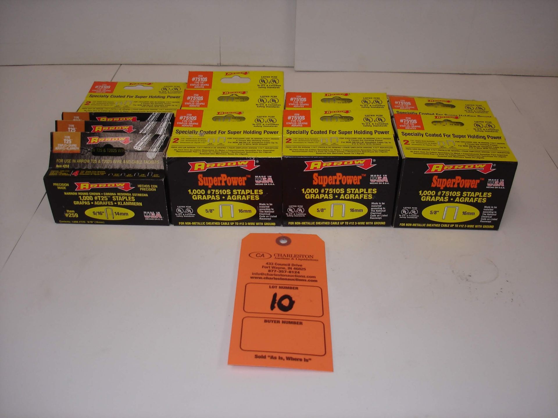 (13) MISC ARROW STAPLES 1000/BOX: ARROW 7510S AND ALL OTHER ITEMS INCLUDED IN PHOTOS!