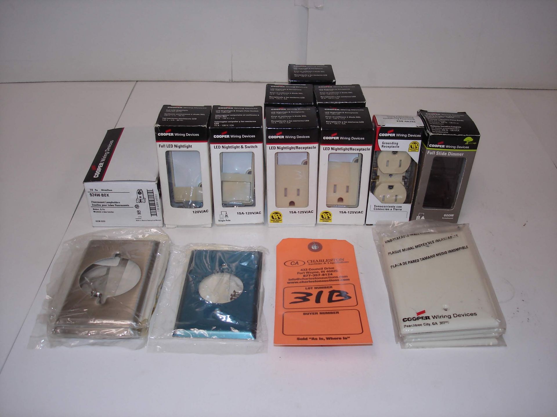 (15+) MISC COOPER ELECTRICAL WIRING DEVICES: COOPER 7737V IVORY FULL LED NIGHTLIGHT ALL OTHER