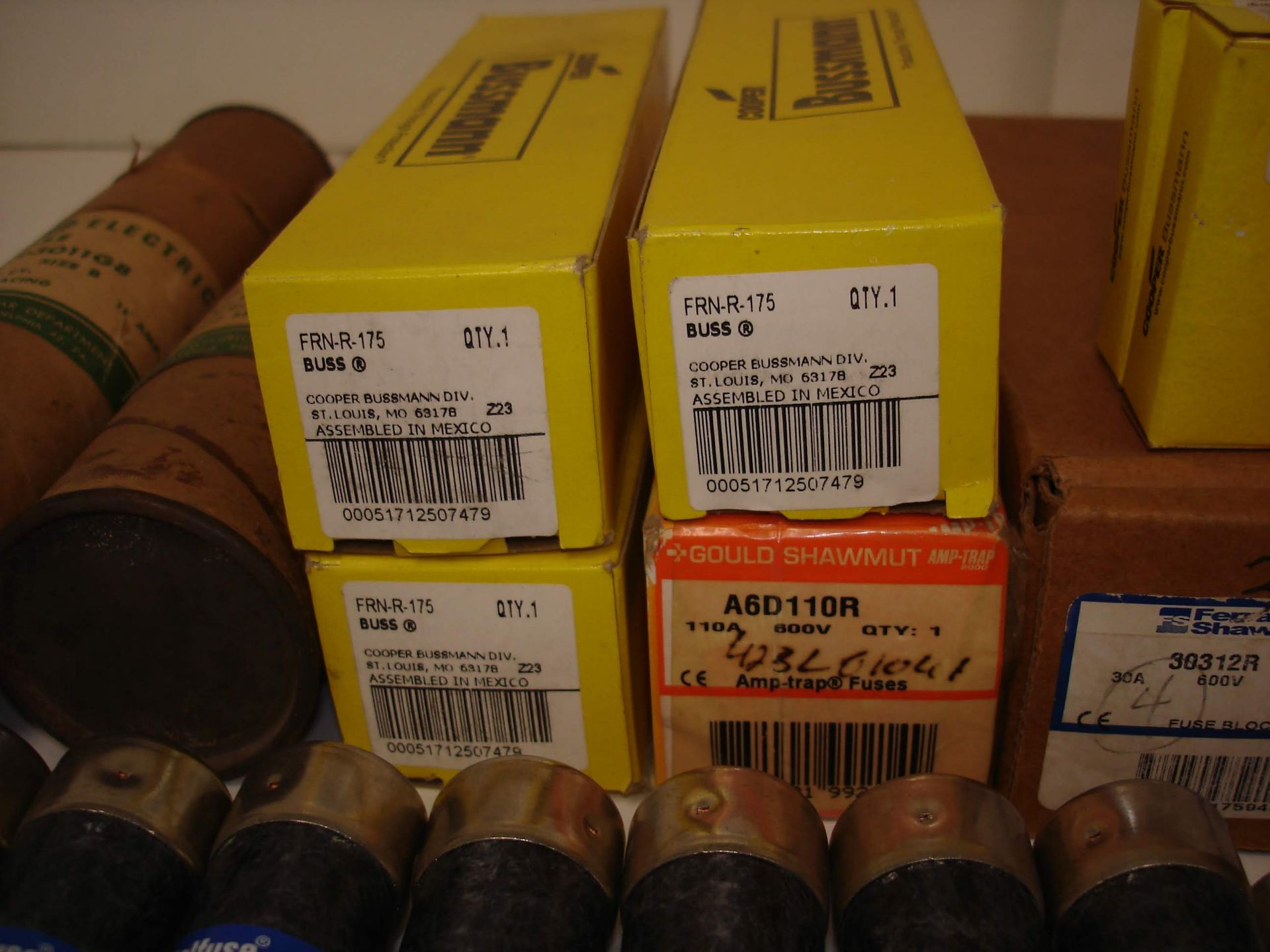 (50+) MISC BRANDED FUSES AND MORE: BUSSMANN FRN-R-175 AND ALL OTHER ITEMS INCLUDED IN PHOTOS! - Image 2 of 2