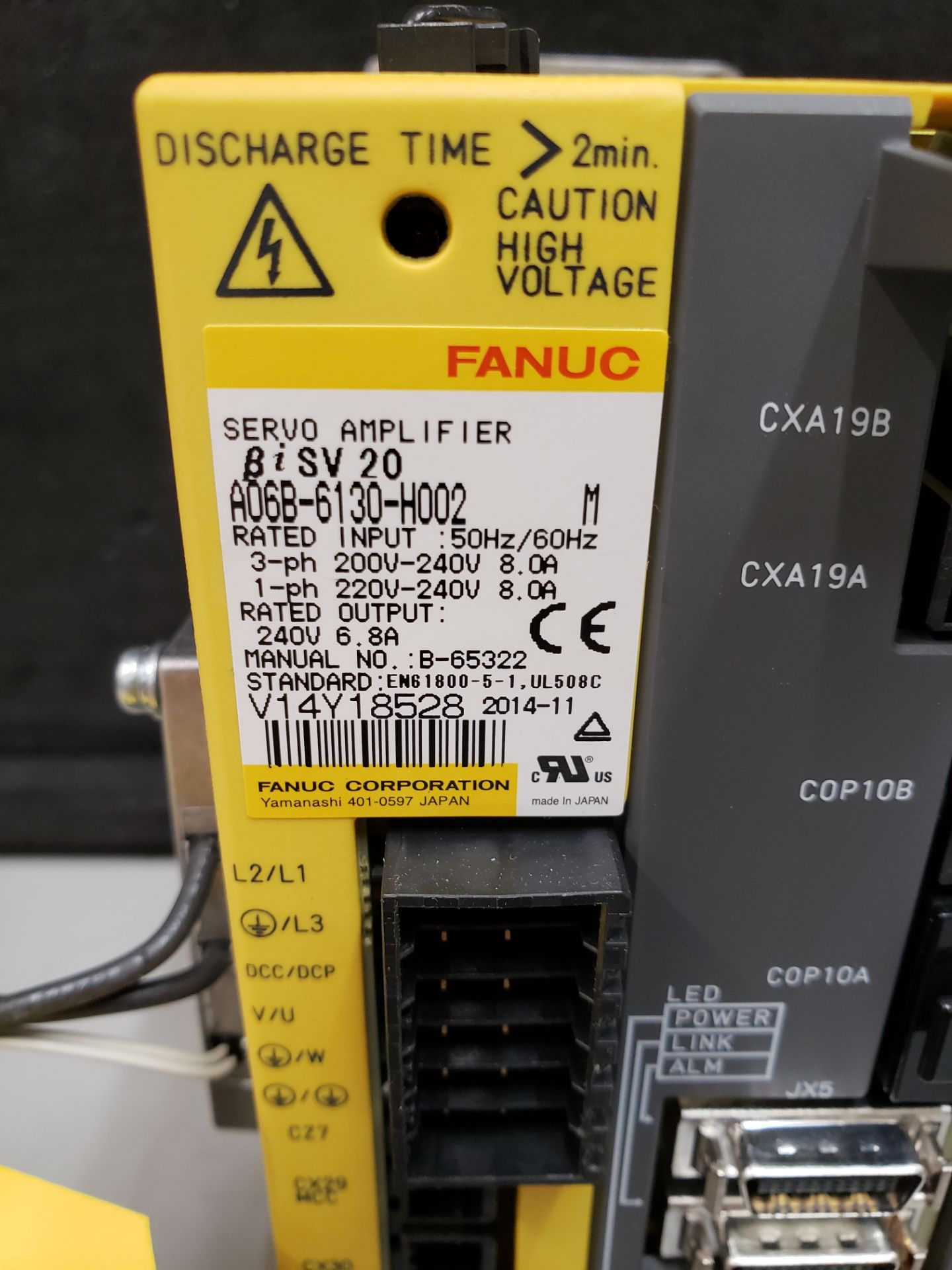 FANUC SERVO AMPLIFIER MODEL-A06B-6130-H002 - Image 2 of 2