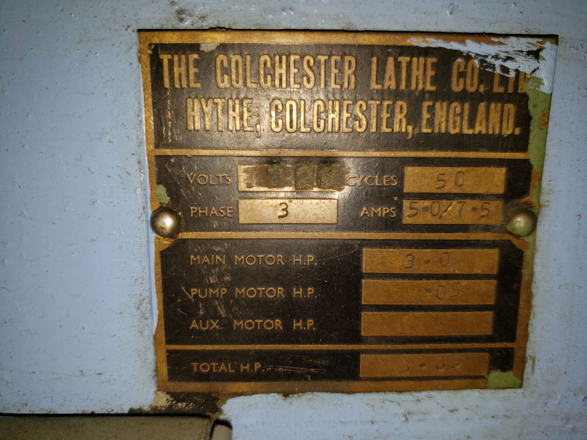 COLCHESTER LATHE MODEL-5X20CHIPMASTER - Image 4 of 6