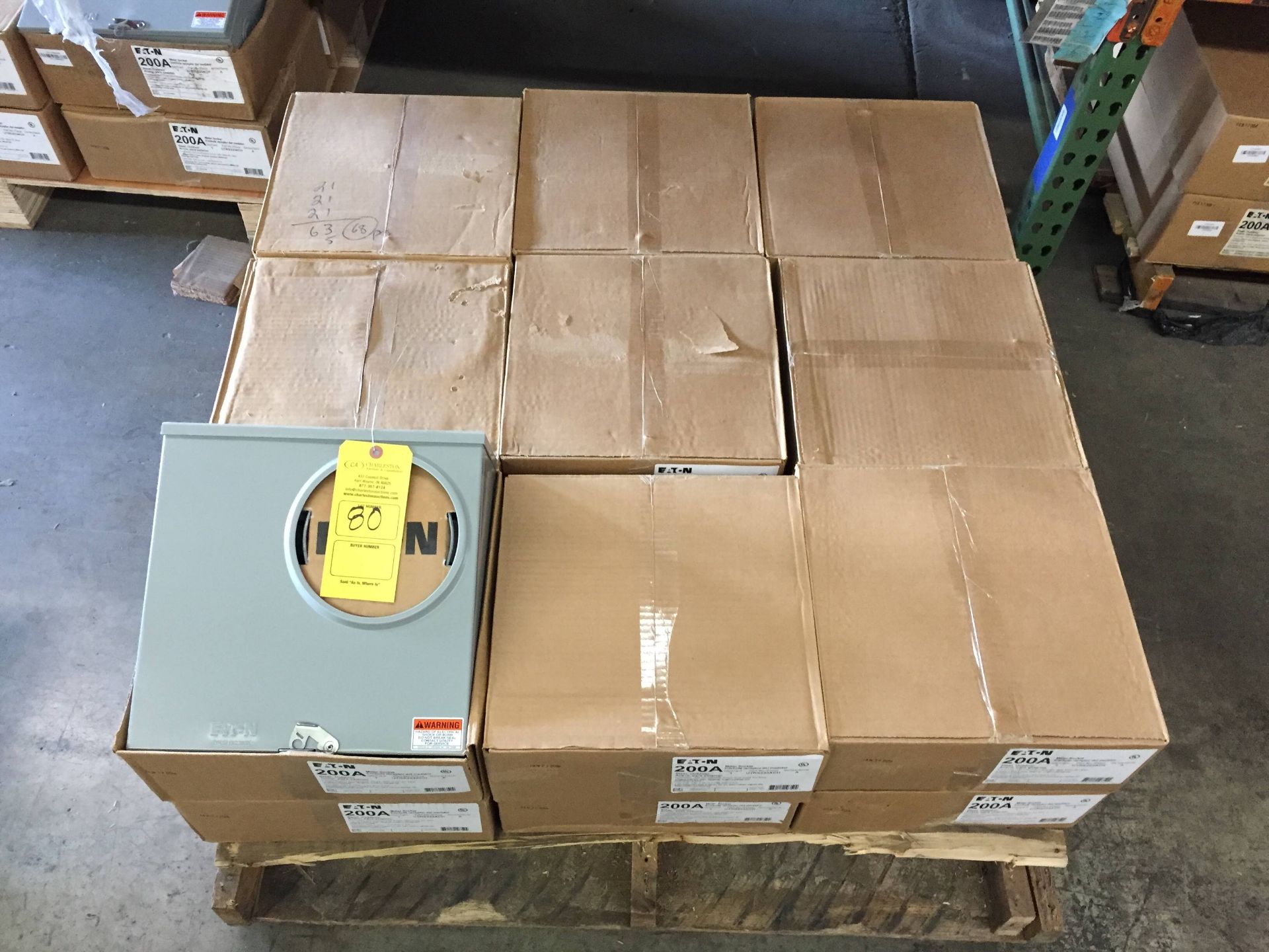 PALLET OF (18) EATON 200A METER SOCKET P#UTRS223ACH