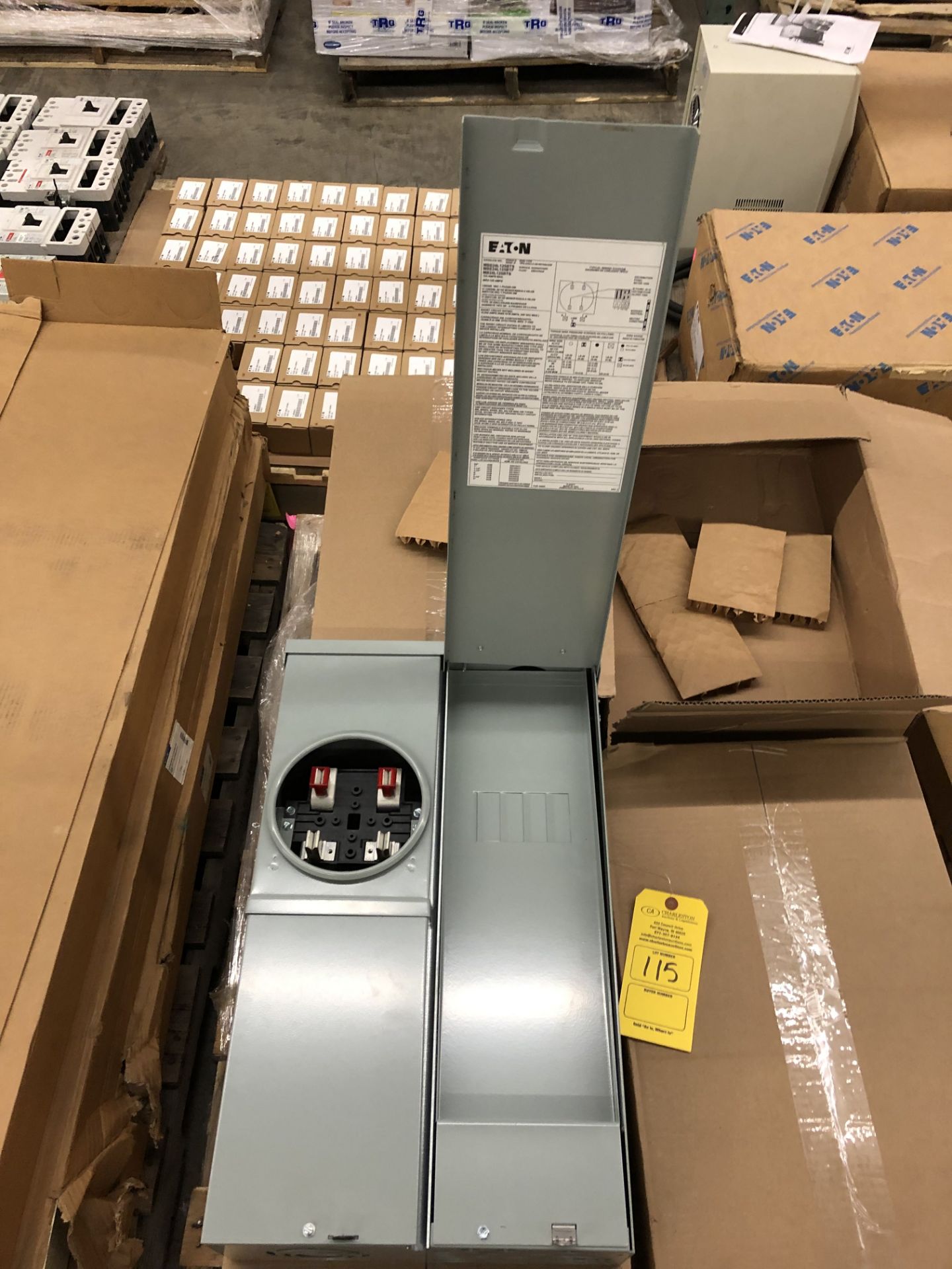 PALLET OF (8) EATON 125A OUTDOOR METER BREAKERS; 4 SPACE; 6 CIRCUITS C#MBE24L125BTS - Image 2 of 4